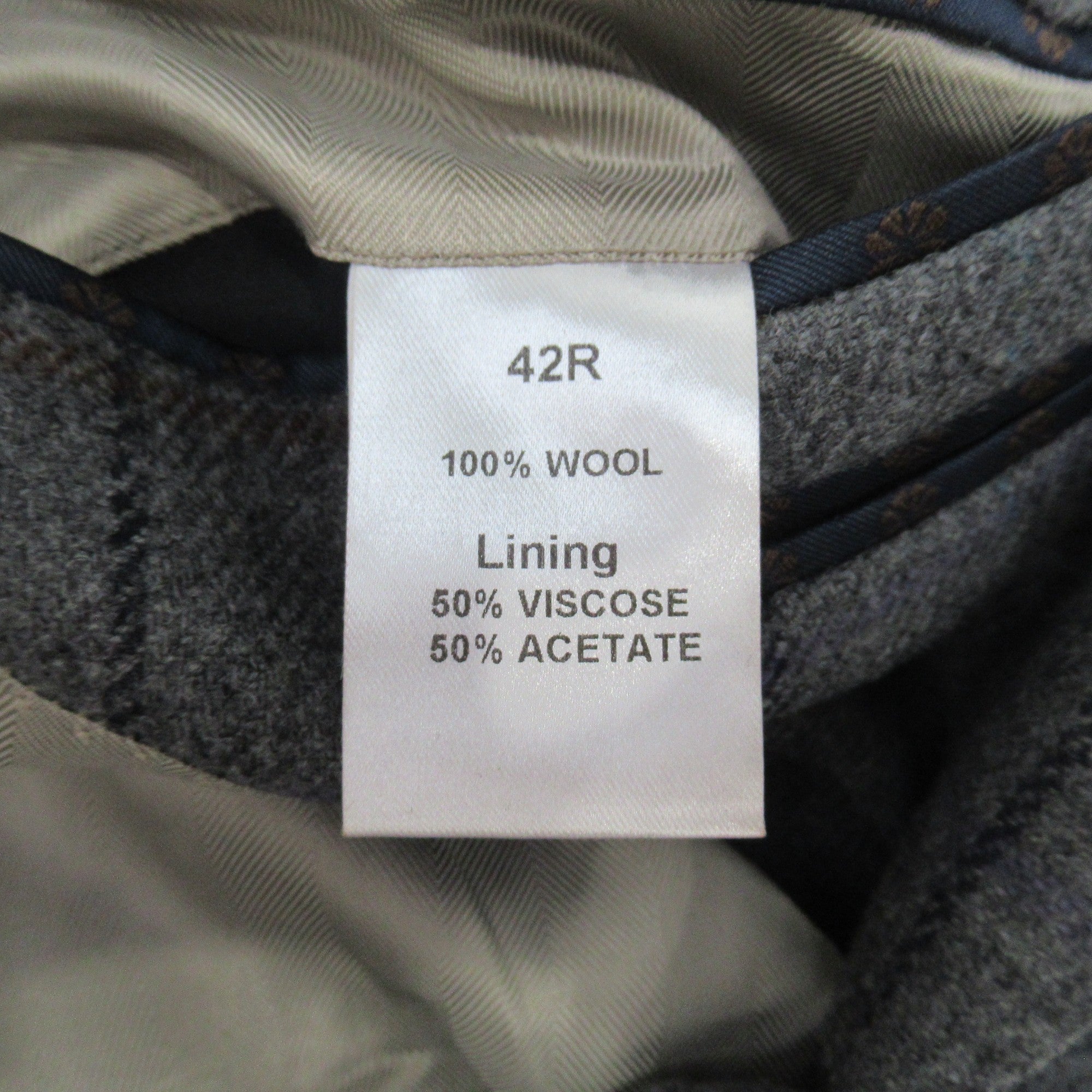 care  label image for Charles Tyrwhitt 42R Grey Wool Blazer Jacket Menswear | Preloved 