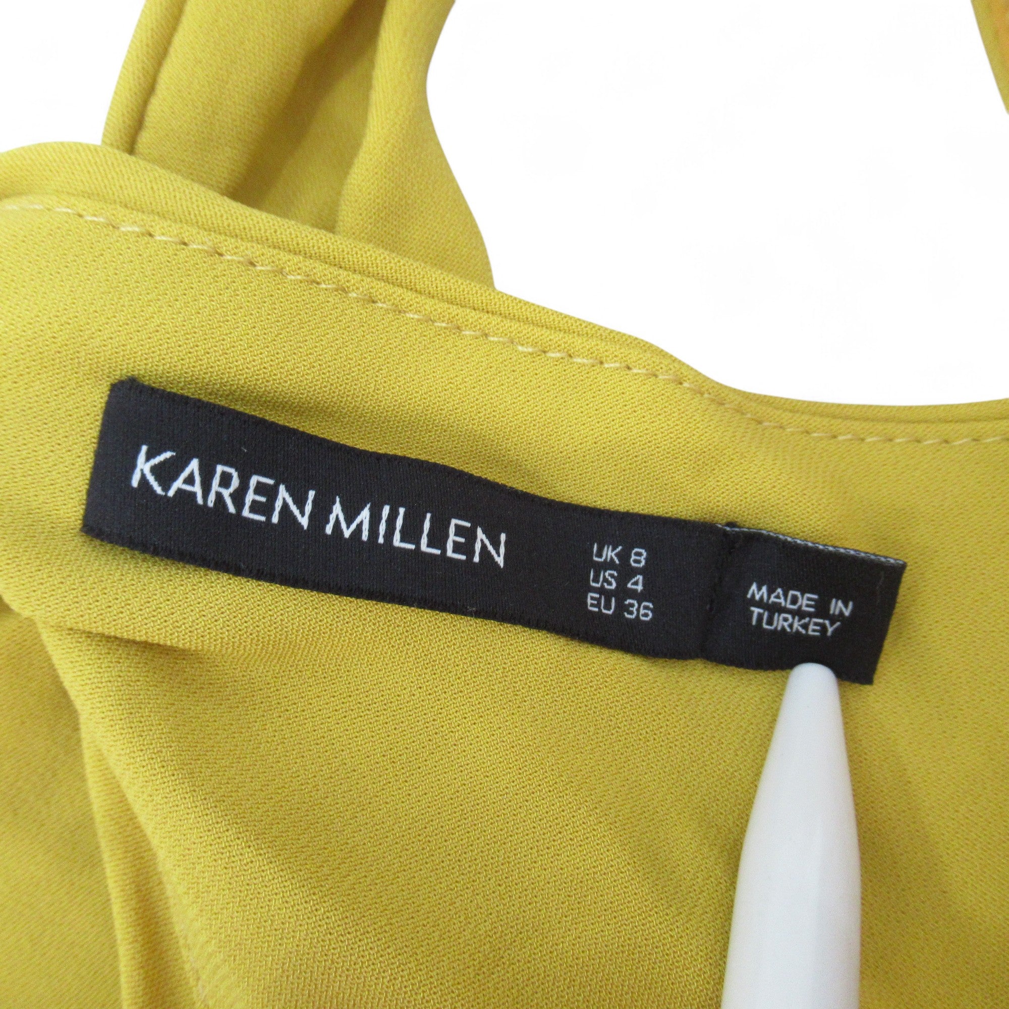 label image for Karen Millen UK 8 Ochre Yellow Dress Womenswear | Preloved