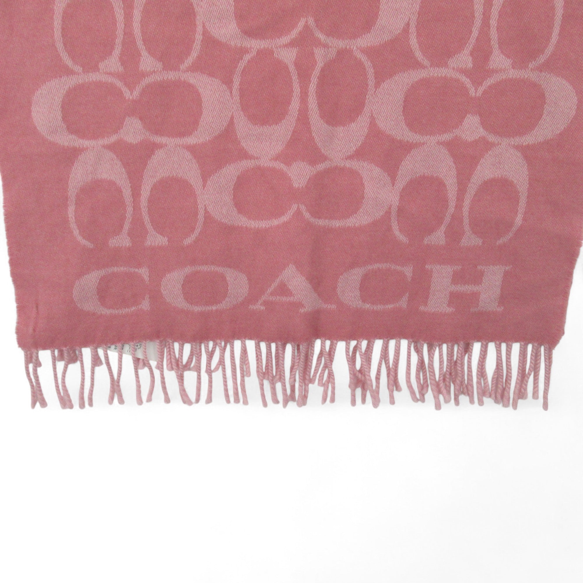 logo image for Coach Pink Scarf Wrap Wool Cashmere Womenswear | Preloved