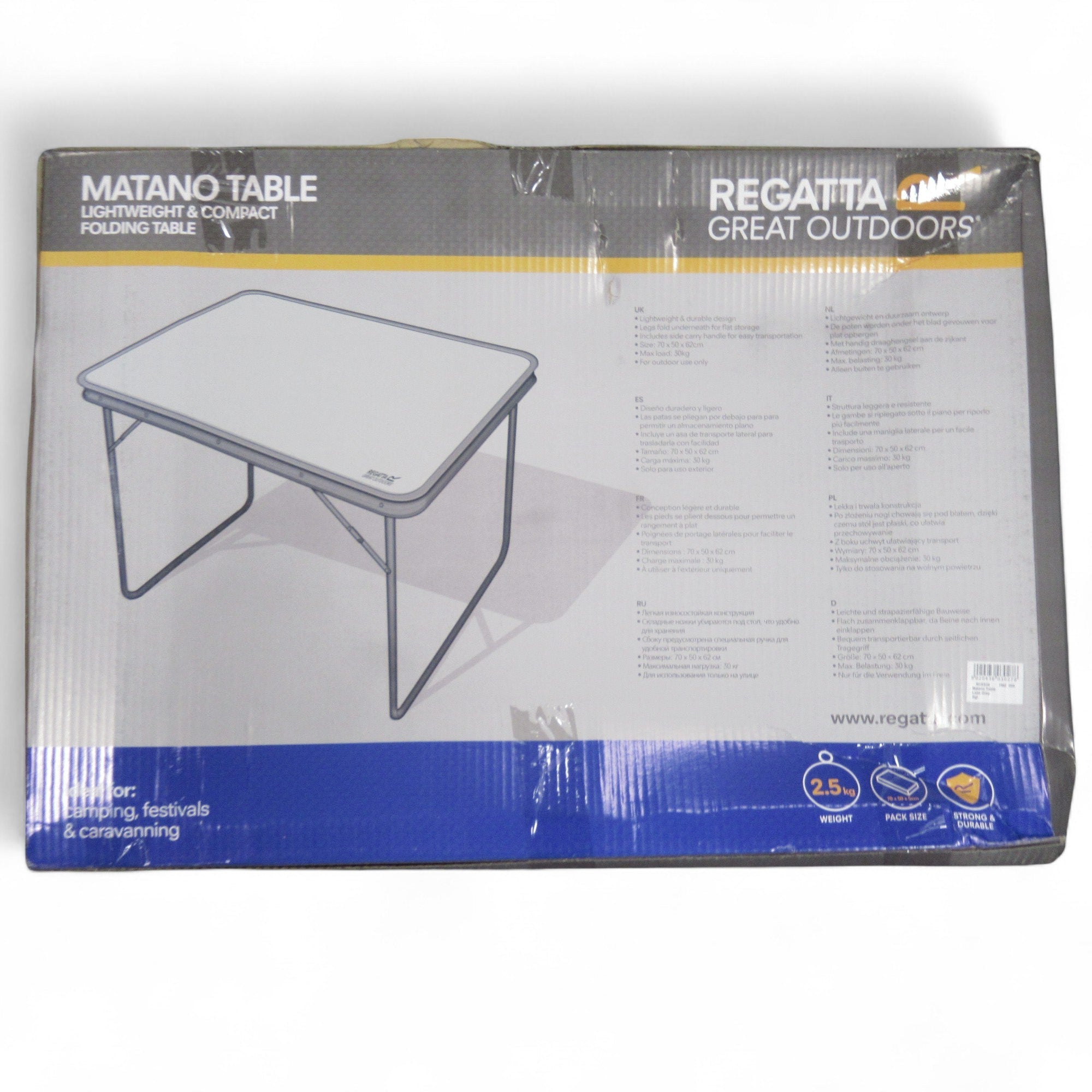 Regatta Matano Folding Table Outdoor Lightweight Compact | Pre-loved