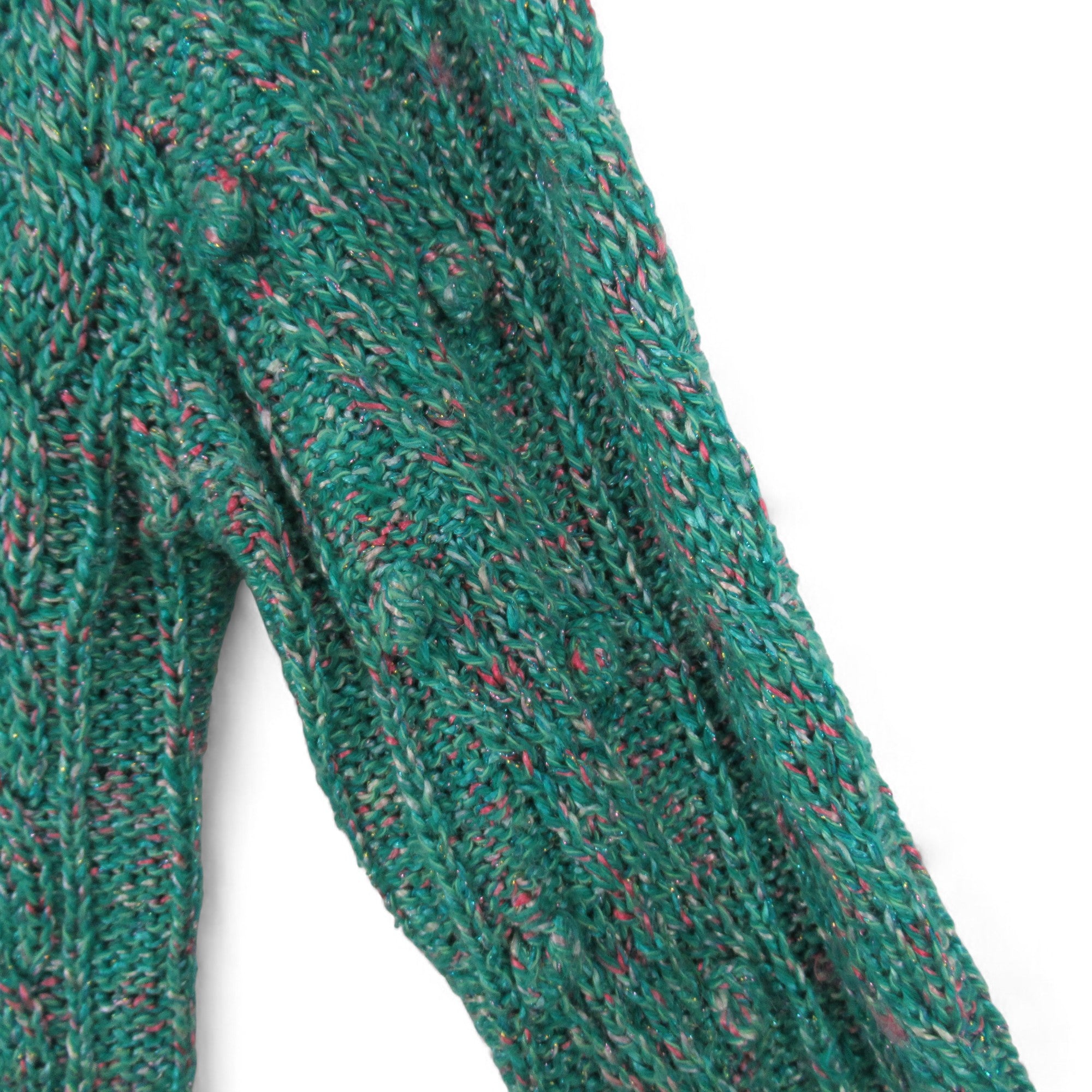 close up image for Vintage Green Medium Knitted Cardigan Womenswear | Preloved