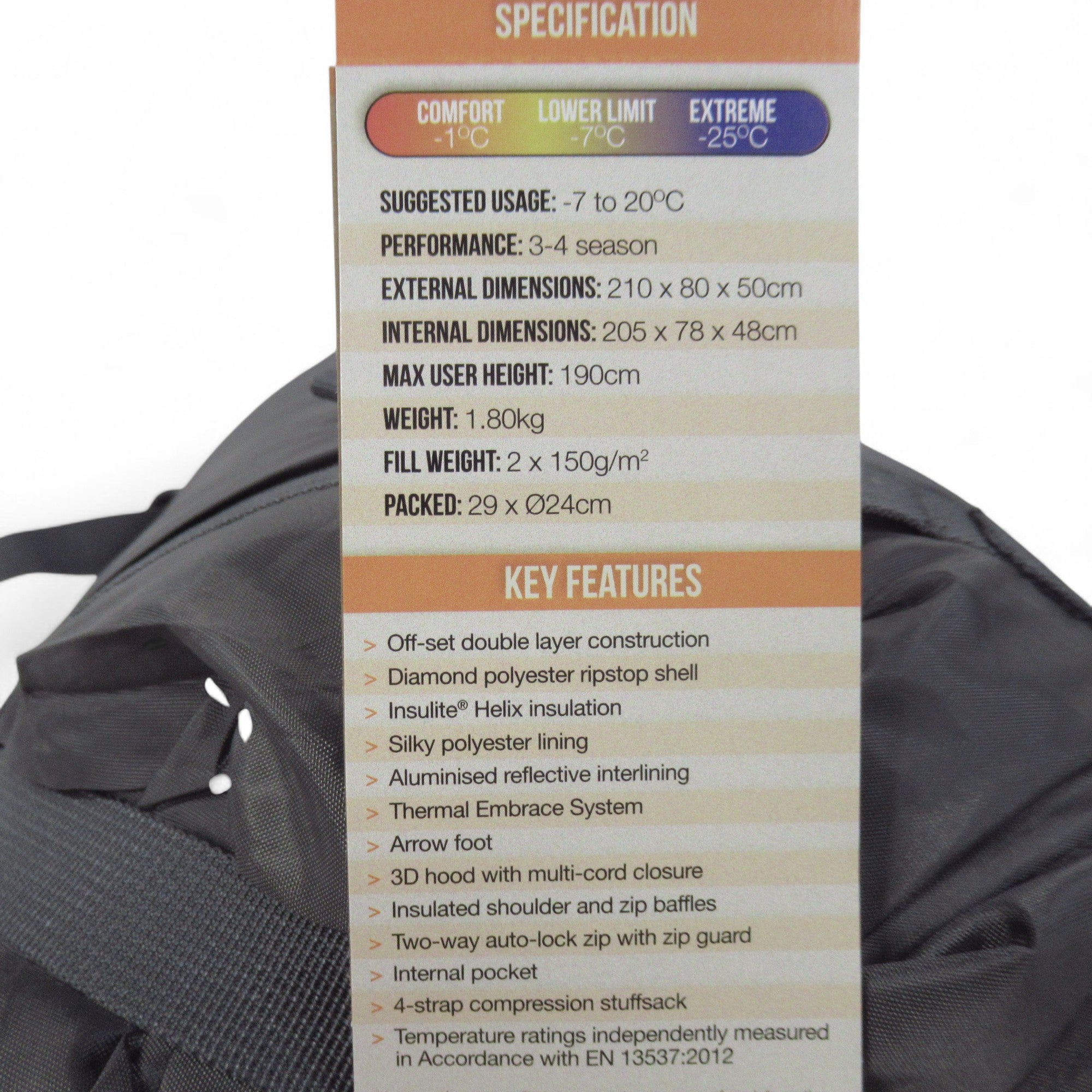 Vango Latitude 300 Sleeping Bag 3-4 Season w/ Stuff Sac | Pre-loved