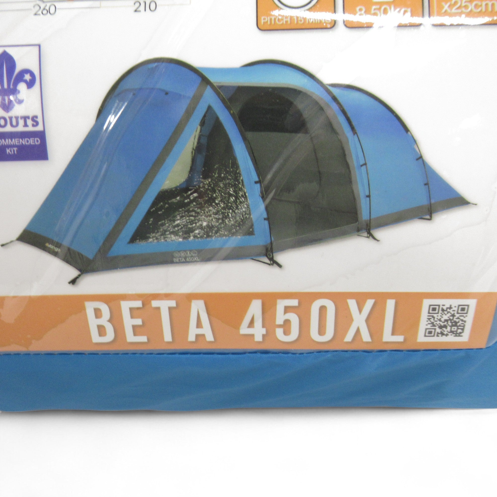 Vango Beta 450 XL Tent River Blue Camping 5 Person 8.5kg | Pre-loved