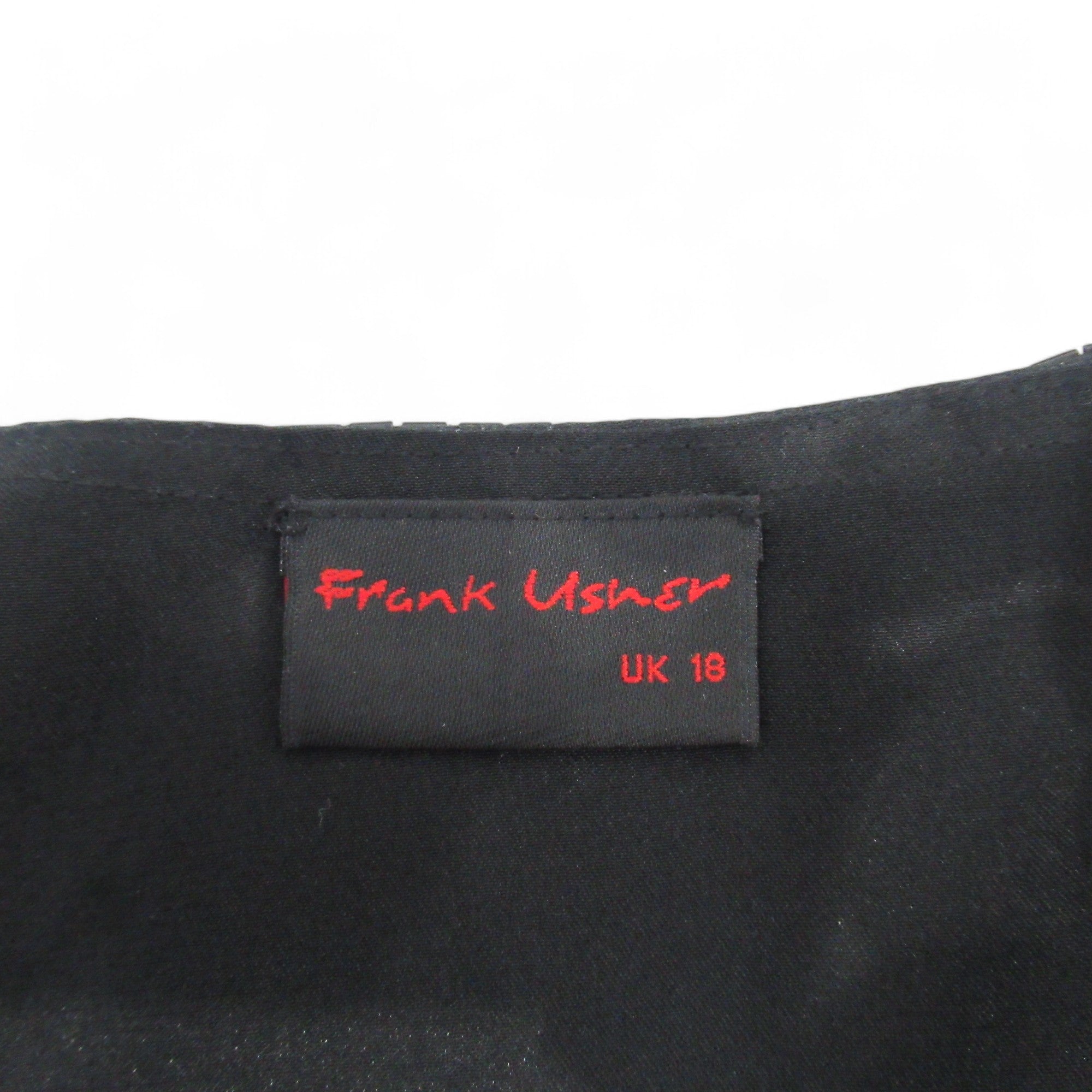 label image for Frank Usher UK 18 Black Beaded Vintage Velvet Dress Womenswear | Preloved