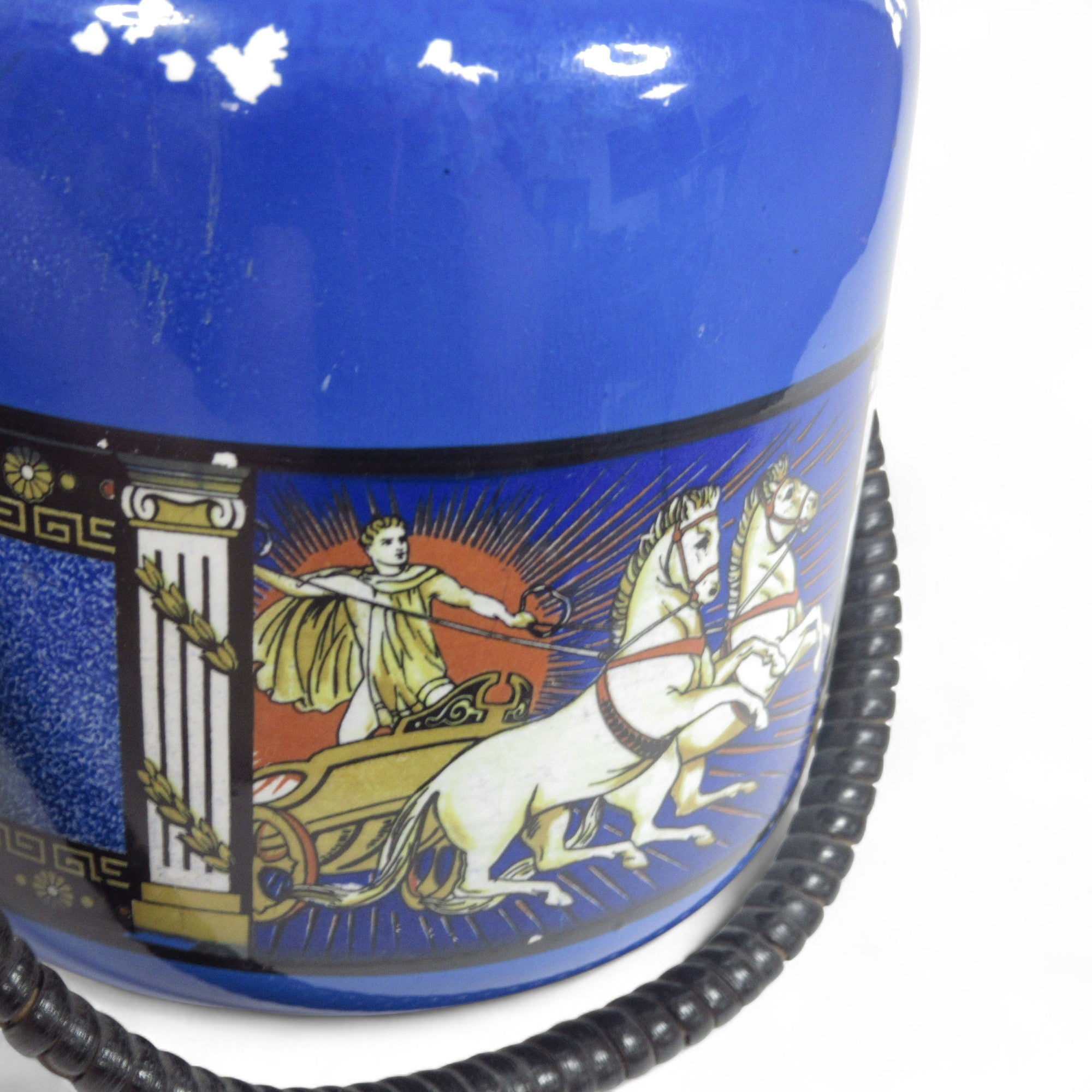 Crescent & Sons Biscuit Barrel Roman Design Vintage 6.5" | Pre-loved