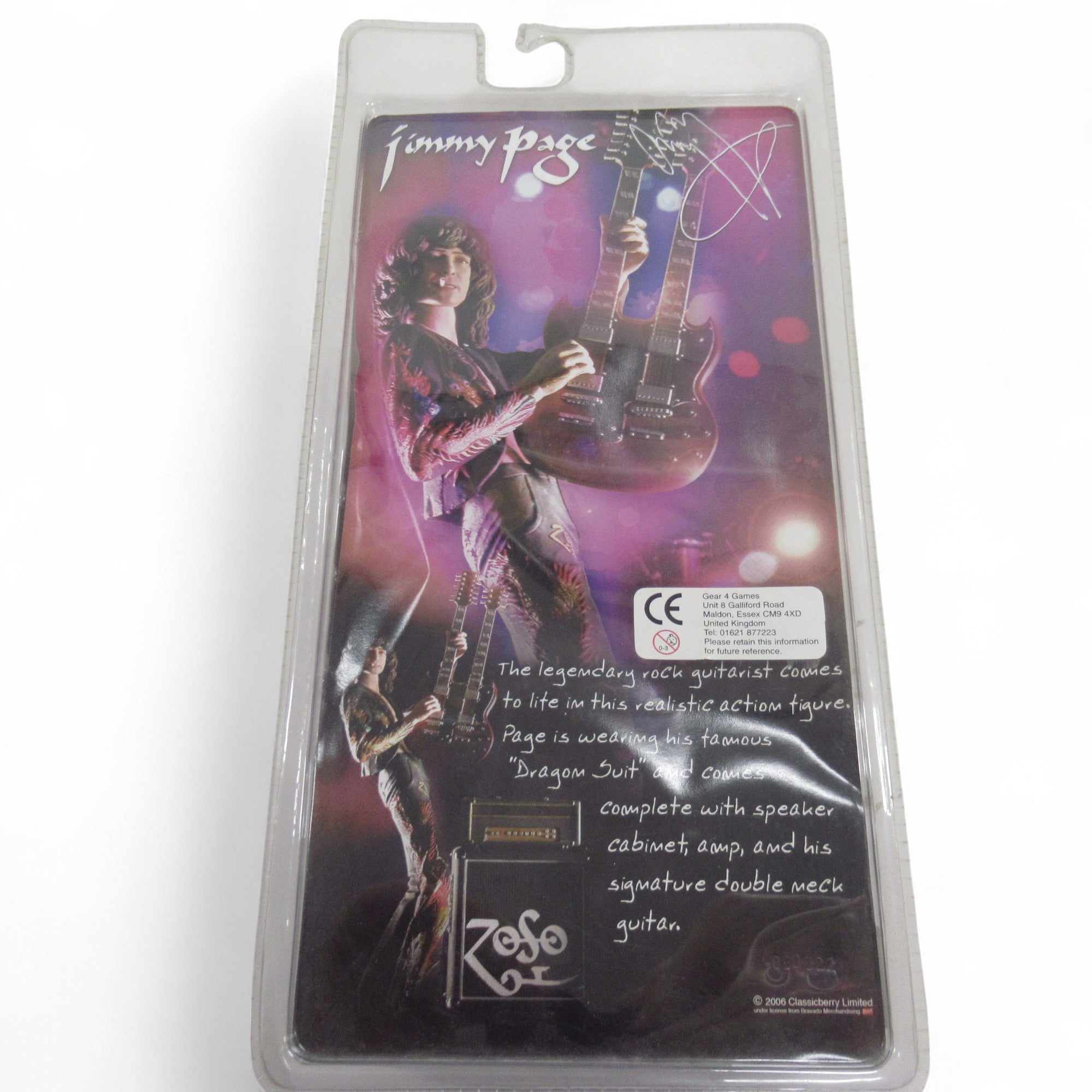 LED Zeppelin Jimmy Page NECA 2006 Action Figure Boxed | Pre-loved