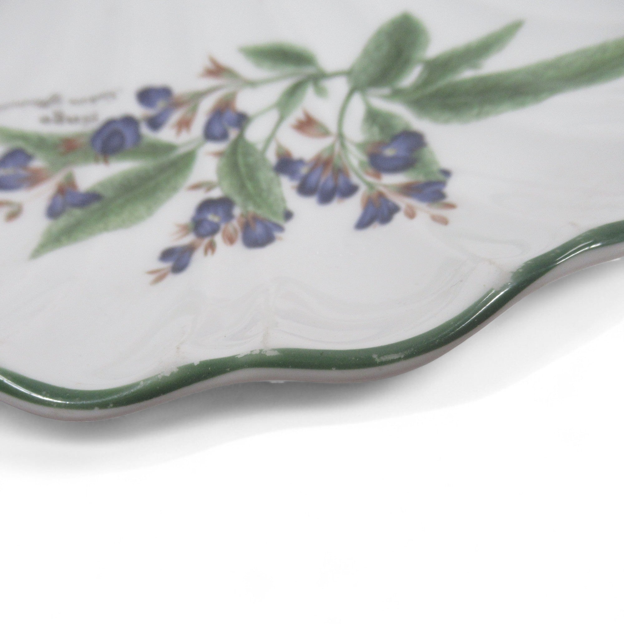 Royal Worcester 1990 Herbs Shell Shaped Dish Porcelain 9" | Pre-loved