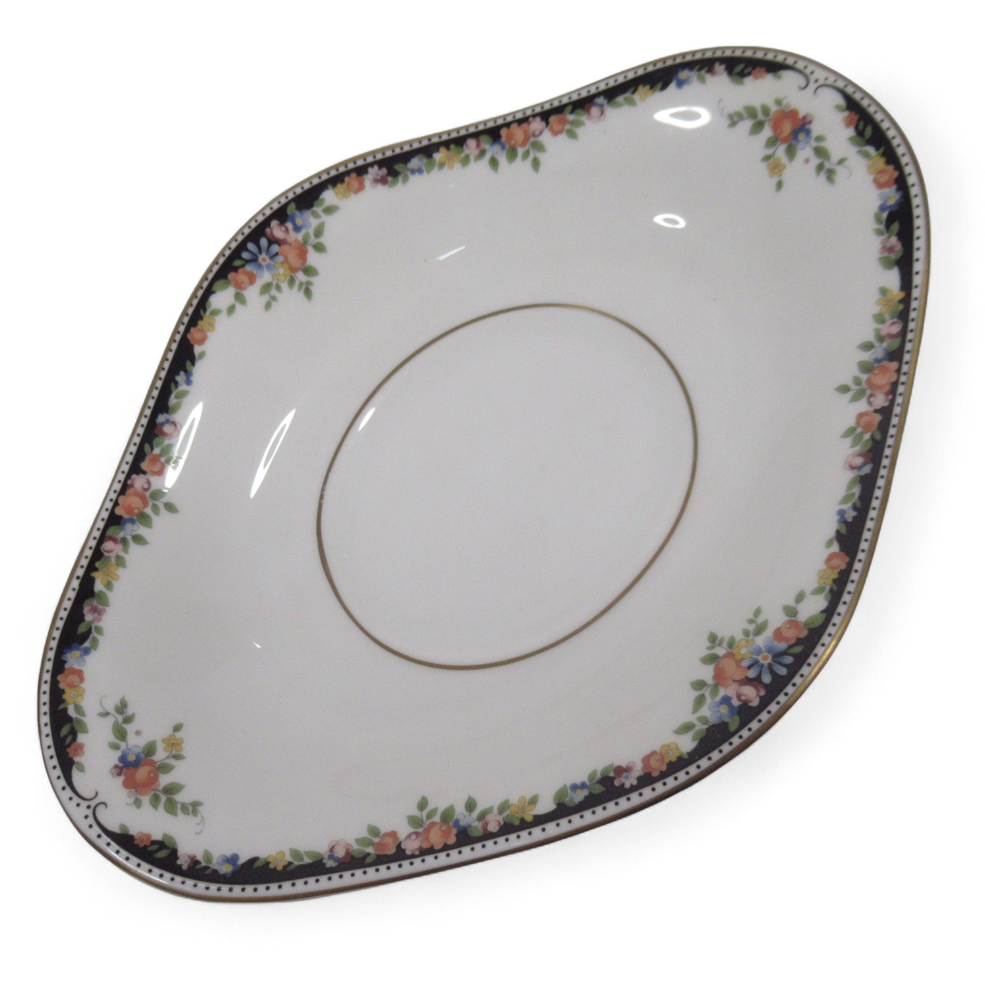 Wedgwood Osborne Gravy Boat & Saucer Bone China Floral | Pre-loved