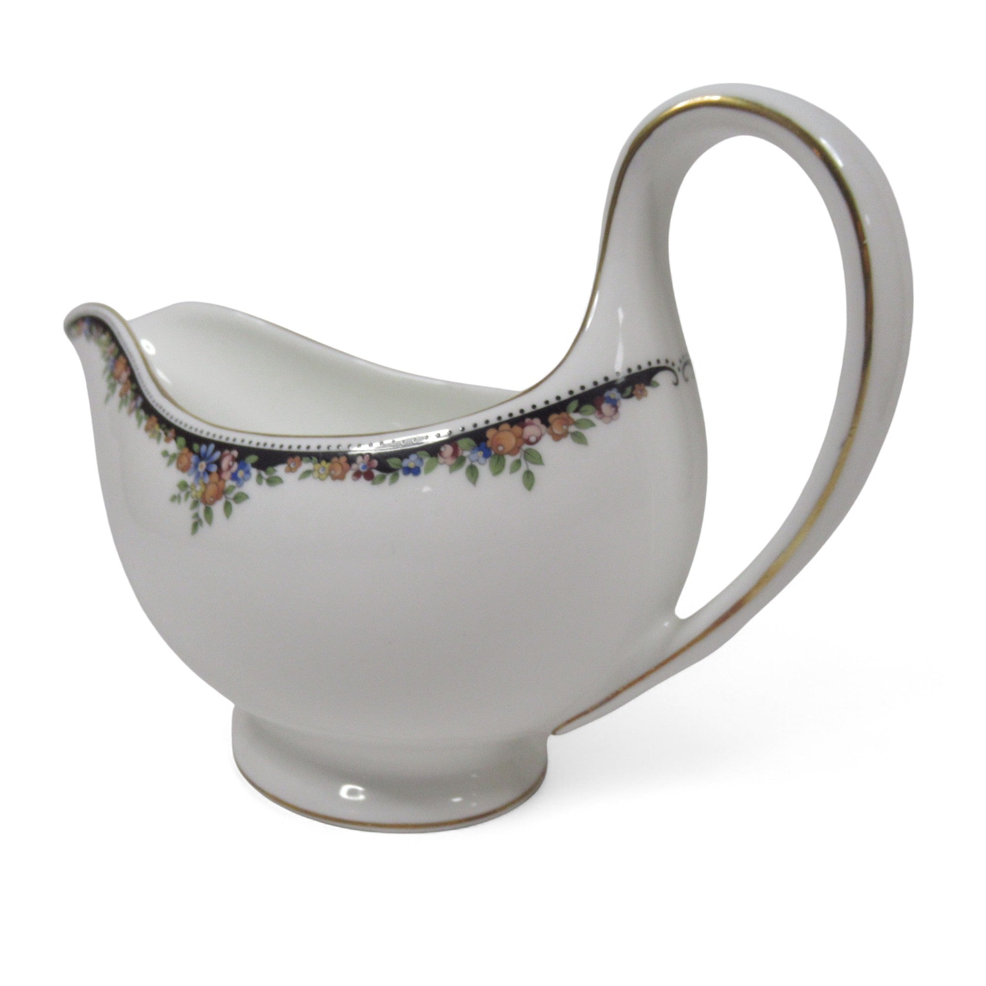 Wedgwood Osborne Gravy Boat & Saucer Bone China Floral | Pre-loved