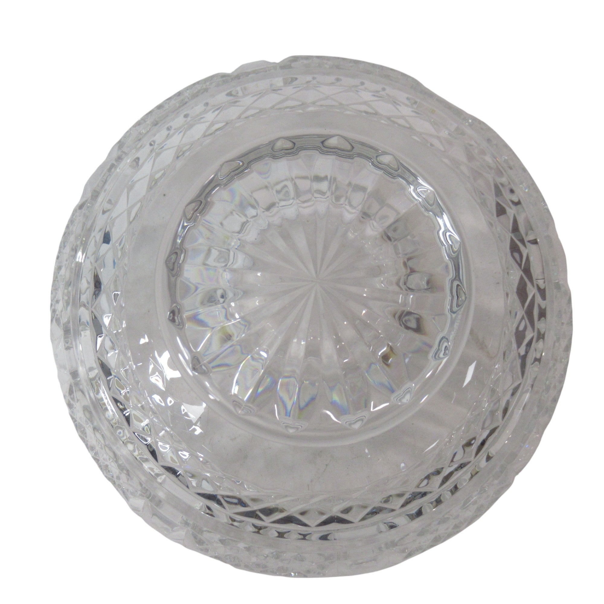 Underside image of Waterford Crystal Wishing Well Bowl Cut Glass Irish 25cm