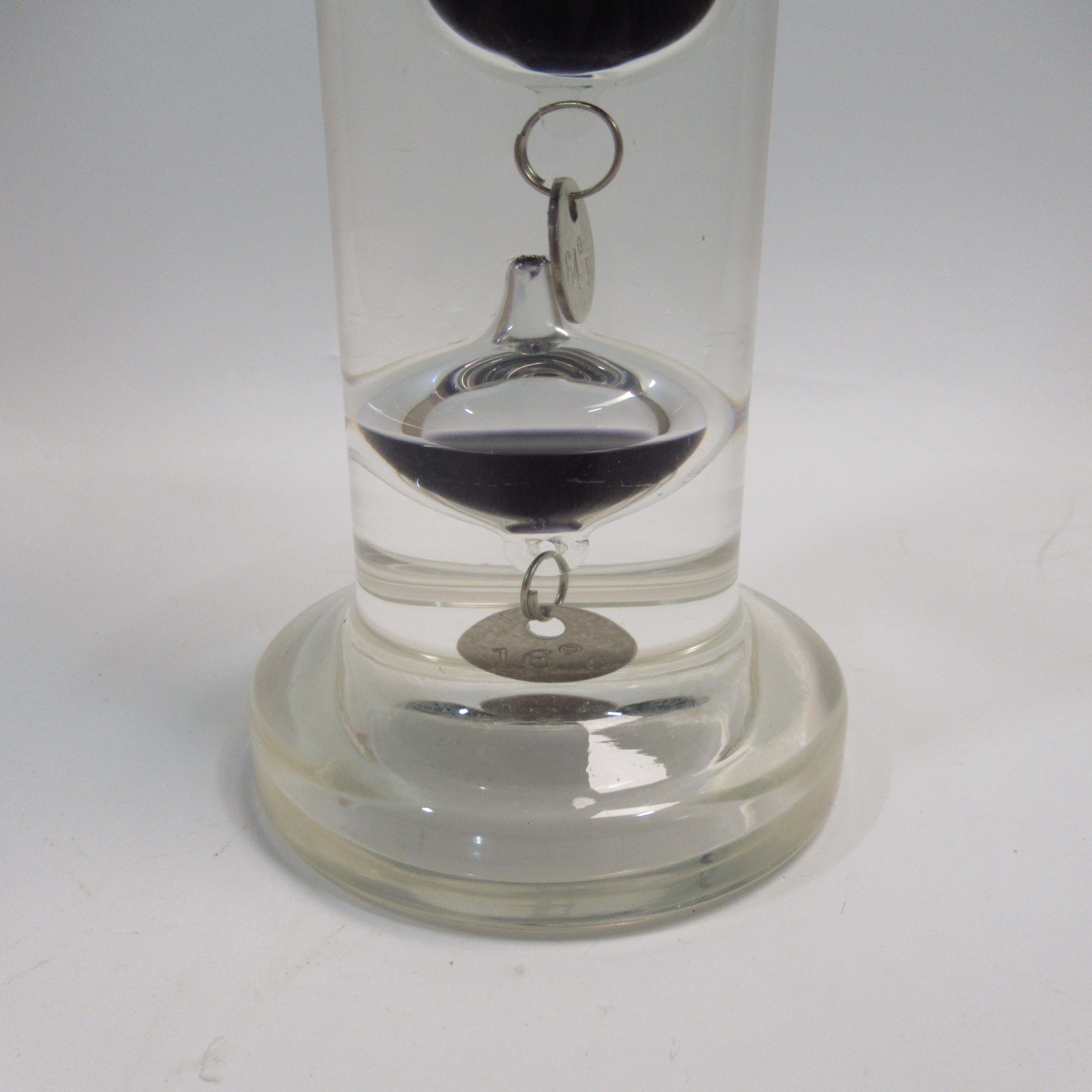 Close up image of Galileo Thermometer Clear Glass Floating Indicators 40cm