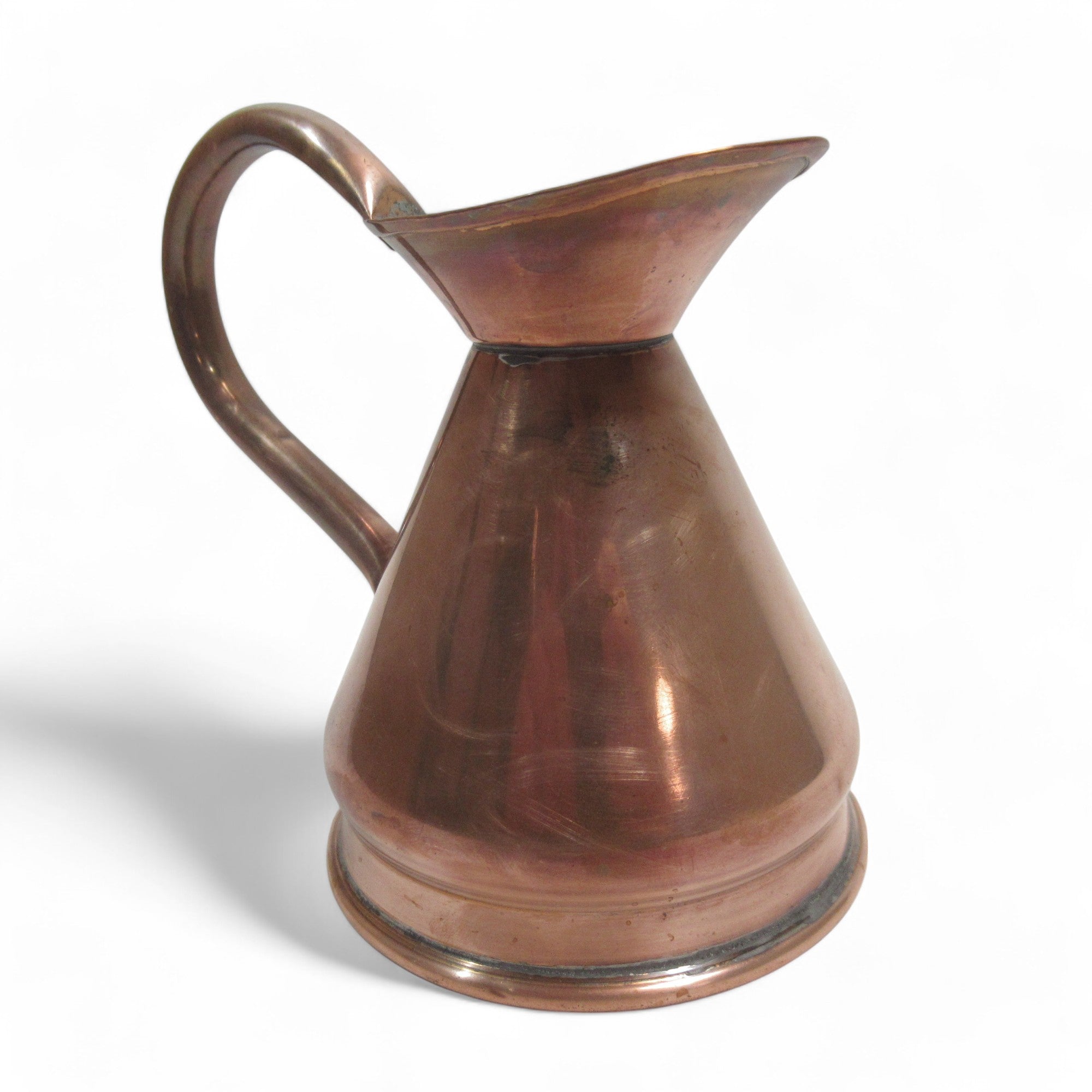 Front angle image of Copper Pitcher Jug Handled Vintage Small 5cm Unbranded