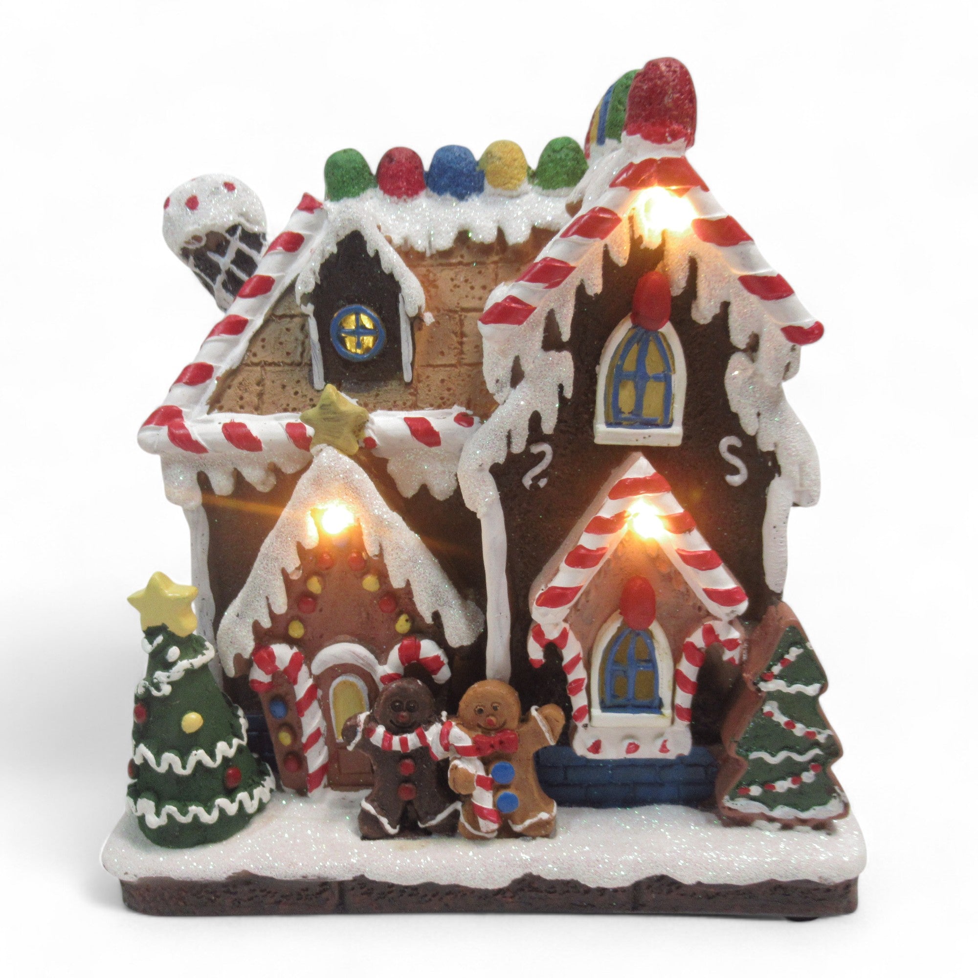 Front image of Gingerbread Cake Shop Christmas LED Musical 18.5cm Boxed