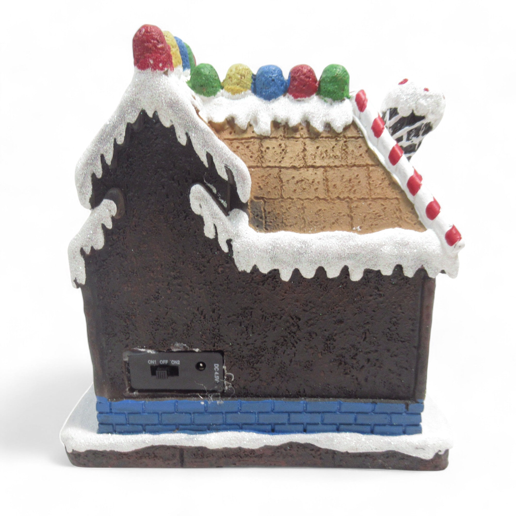 Rear image of Gingerbread Cake Shop Christmas LED Musical 18.5cm Boxed