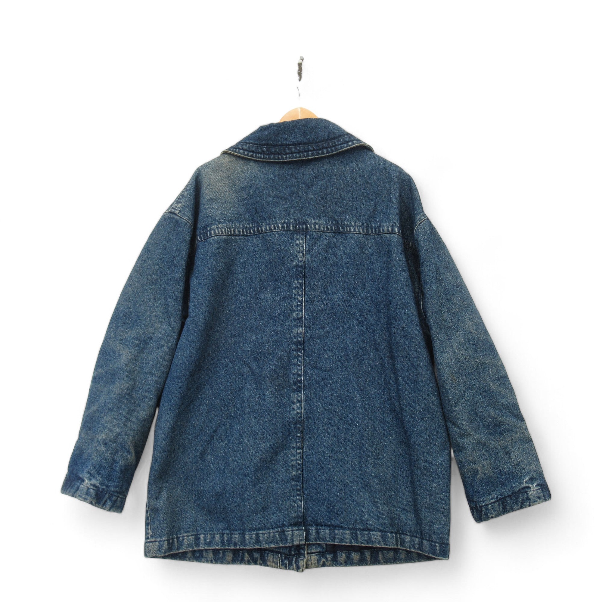 Back image for New Man Blue XXL Distressed Denim Jacket Menswear