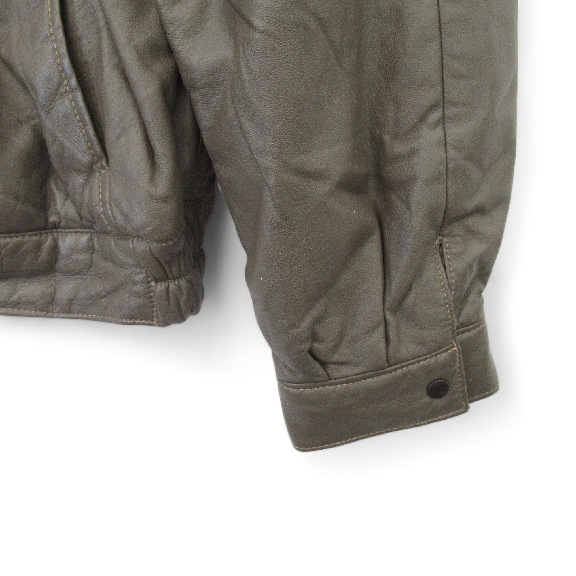 Cuff image for Lakeland XL Brown Leather Jacket Menswear