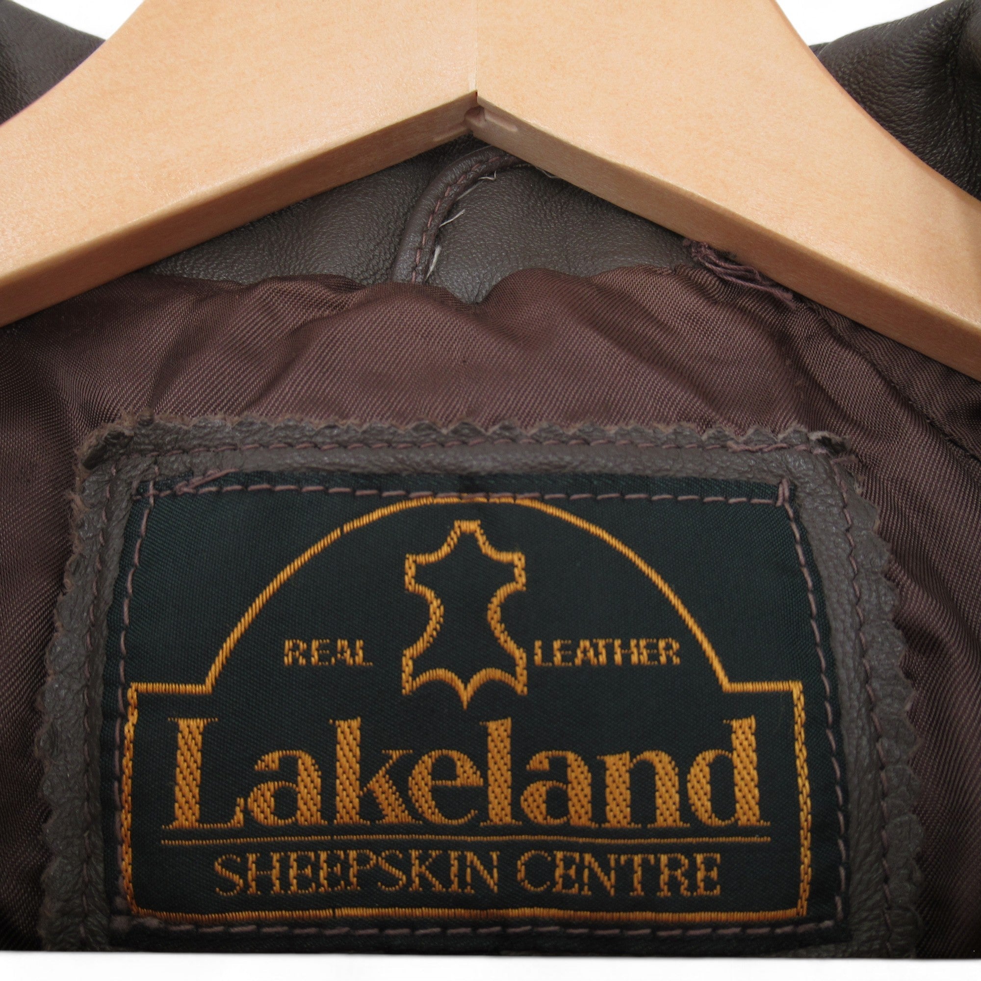 Brand label for Lakeland XL Brown Leather Jacket Menswear