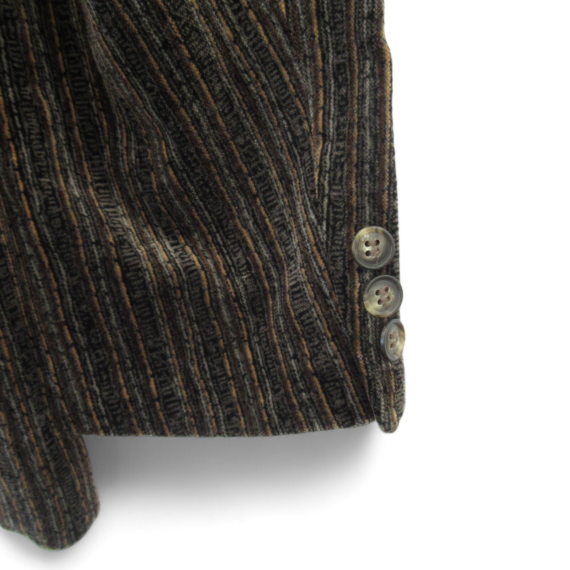 Cuff image for Moss Bros Medium Brown Velvet Blazer Vintage Menswear