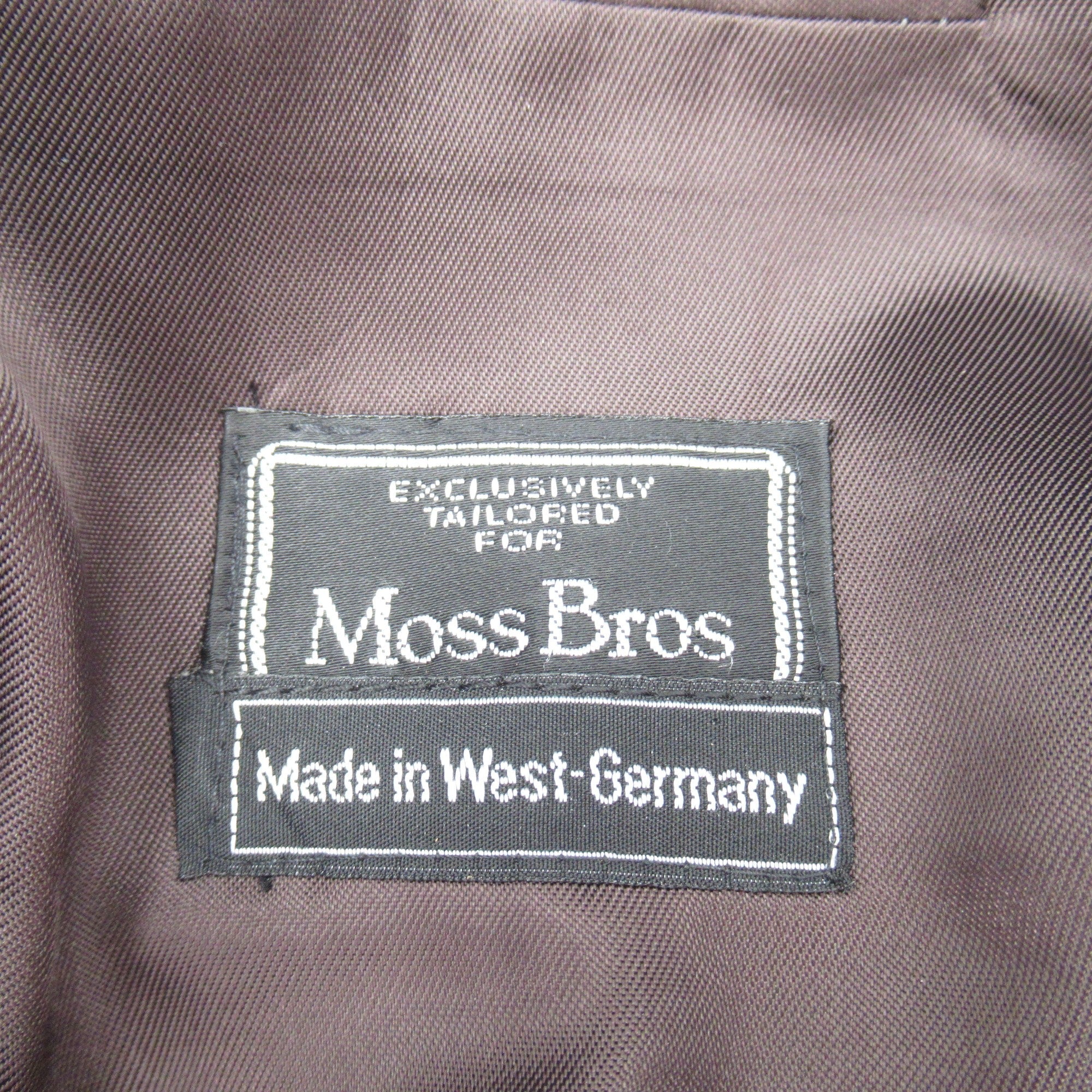 Brand label image for Moss Bros Medium Brown Velvet Blazer Vintage Menswear