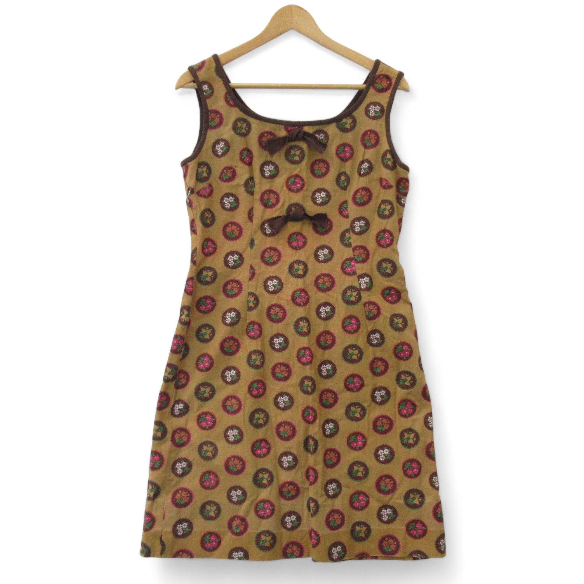 Front image for Berkertex UK 16 Brown Retro Dress Womenswear | Preloved