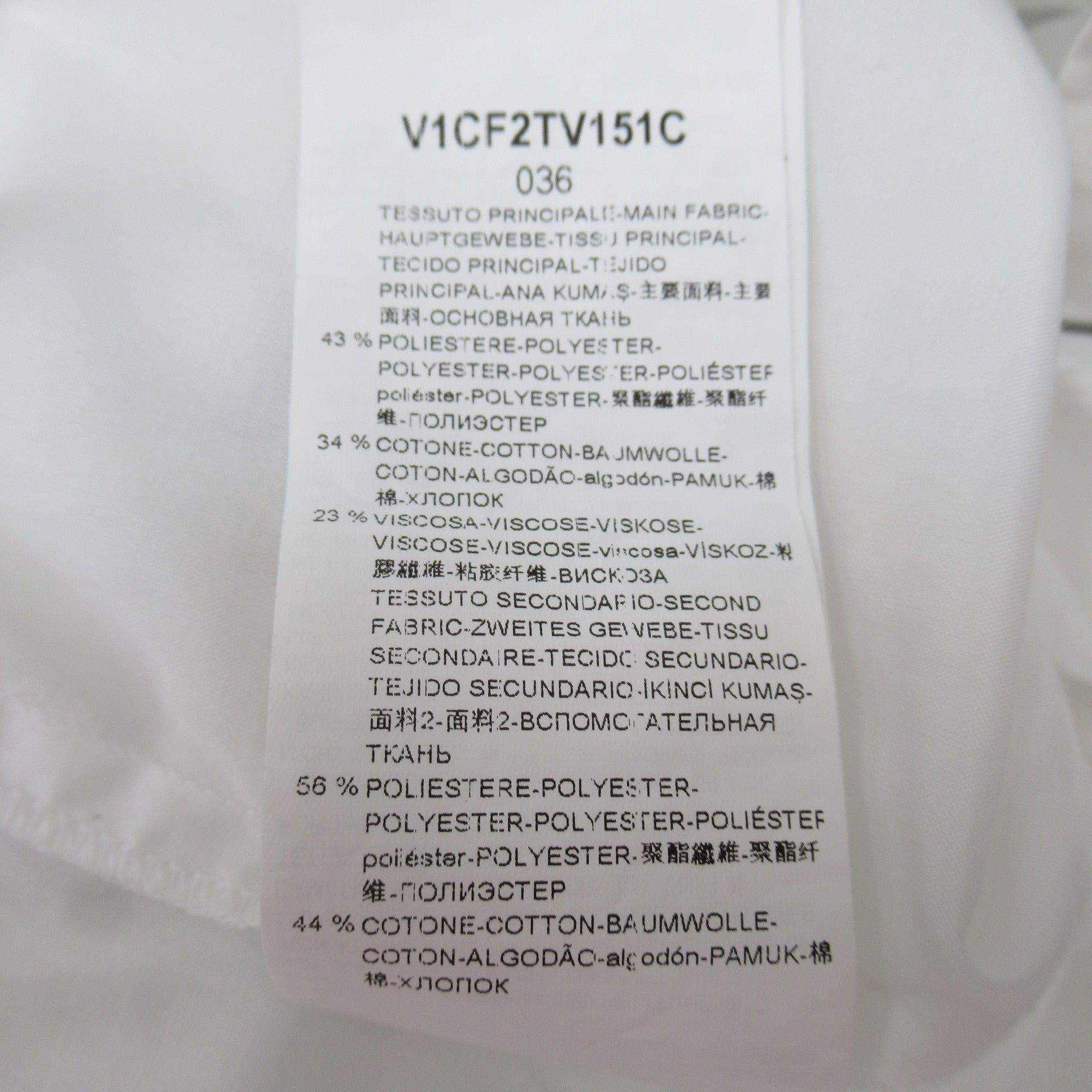 Care label image for Emporio Armani XXL White T Shirt Menswear | Preloved