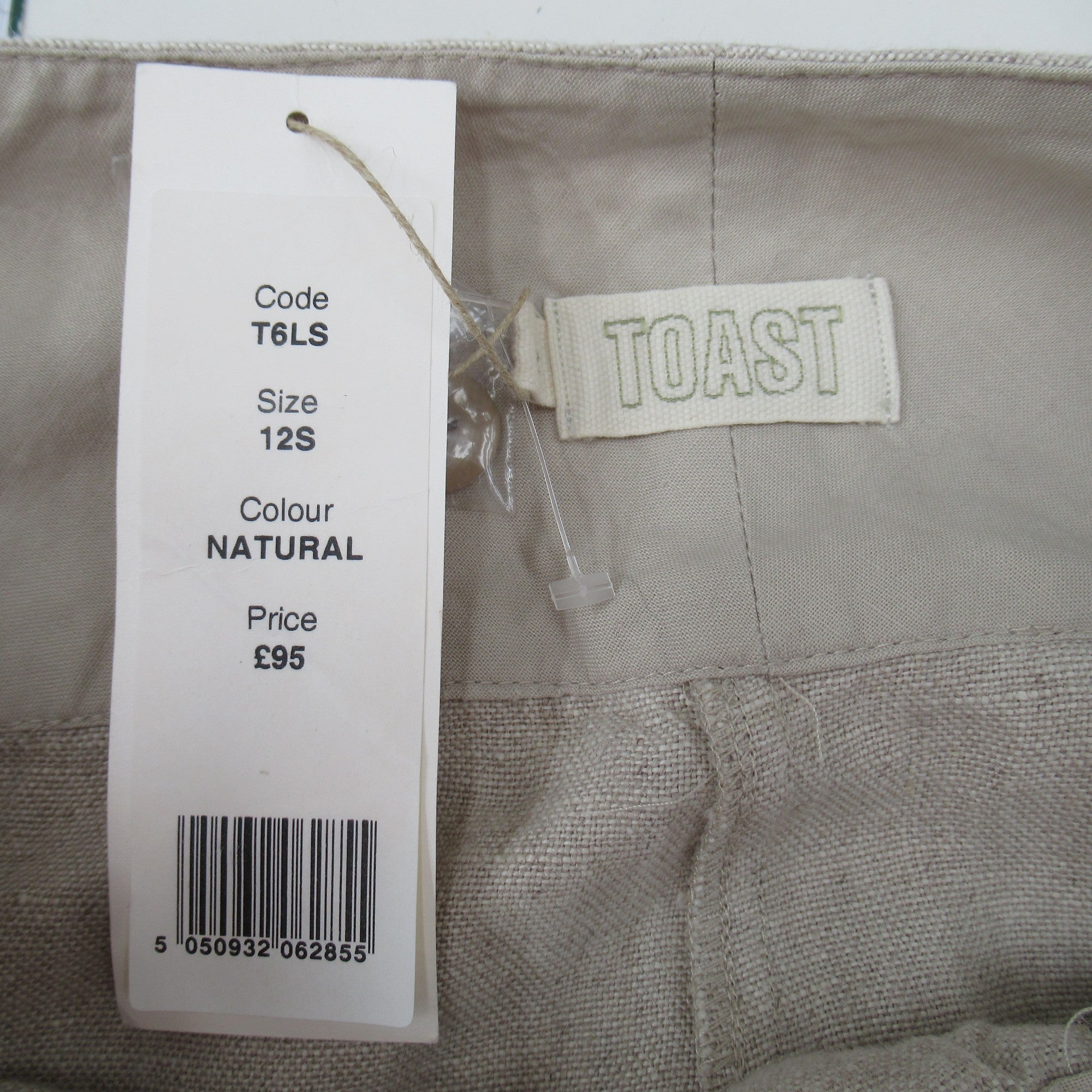 Brand label image for Toast UK 12 Beige Linen Wide Leg Trousers Womenswear | Preloved