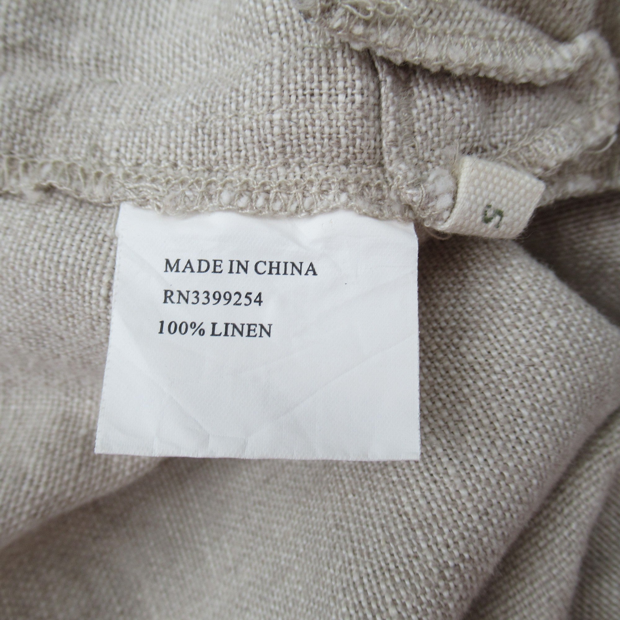 Care label for Toast UK 12 Beige Linen Wide Leg Trousers Womenswear | Preloved