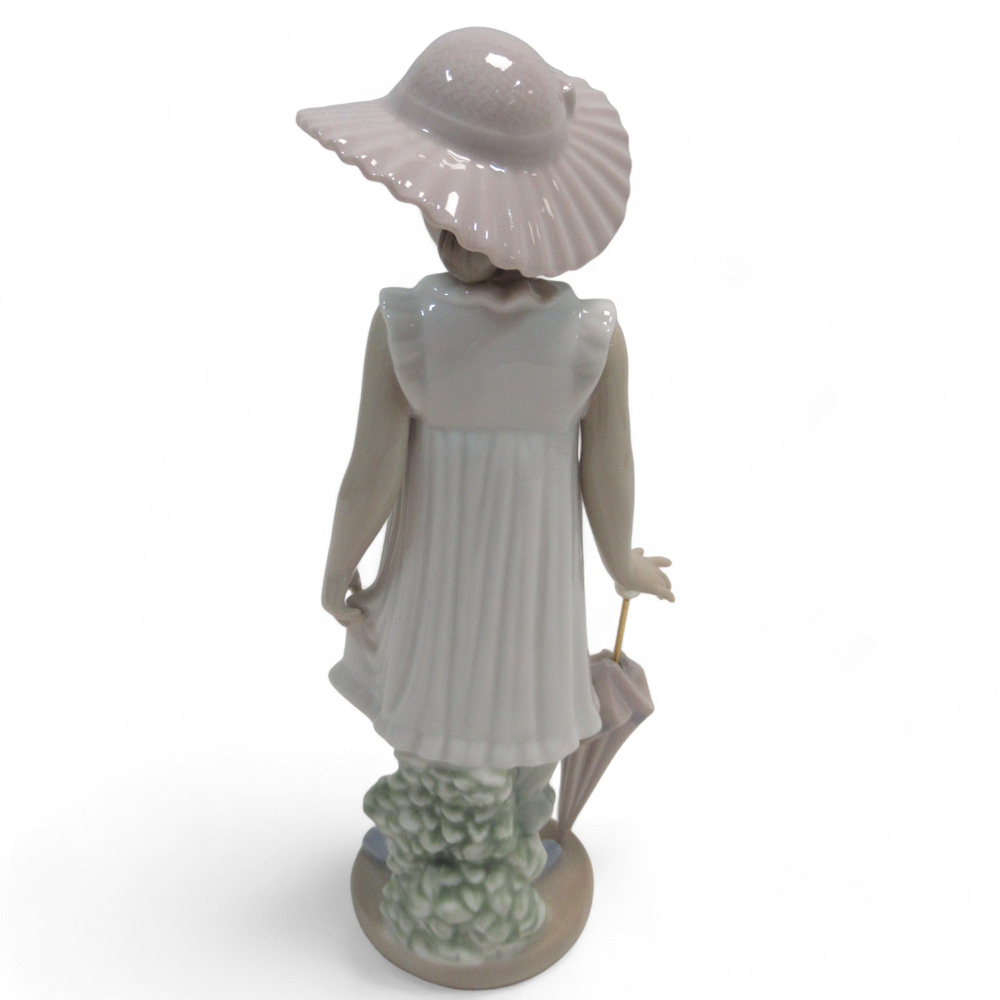 Rear image of Nao Lladro April Showers Porcelain Figurine #1126