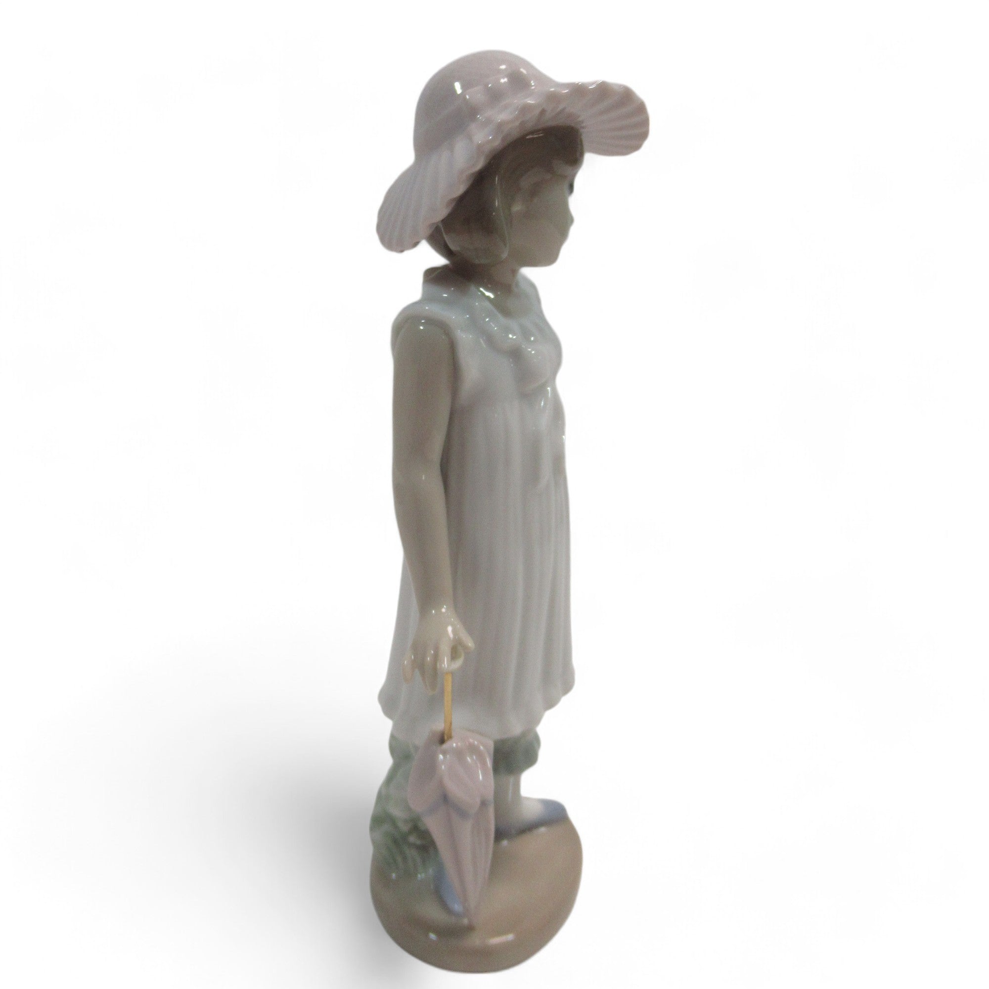 Left side image of Nao Lladro April Showers Porcelain Figurine #1126