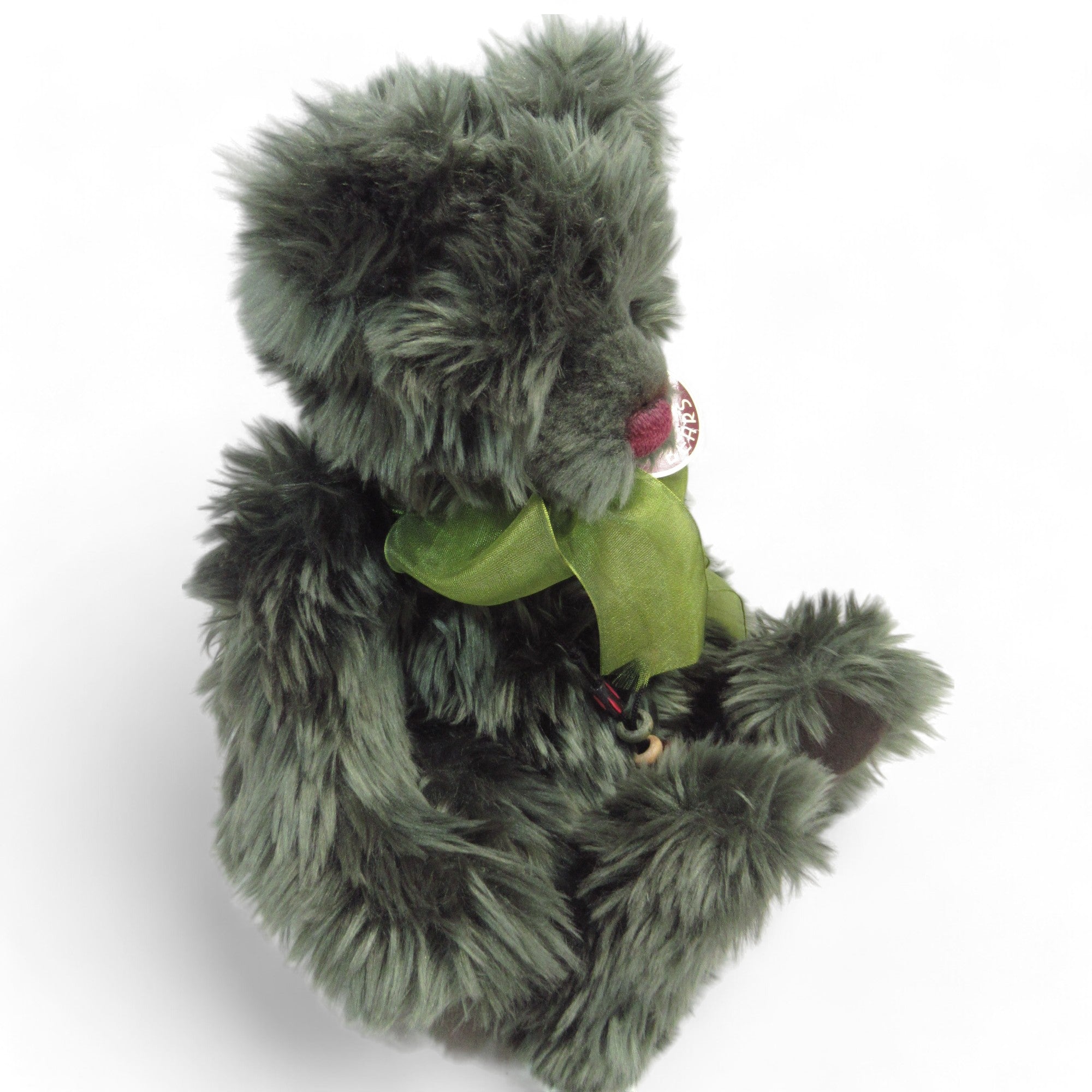 Side left image of Charlie Bears Ivy Green Collectable Bear 30cm