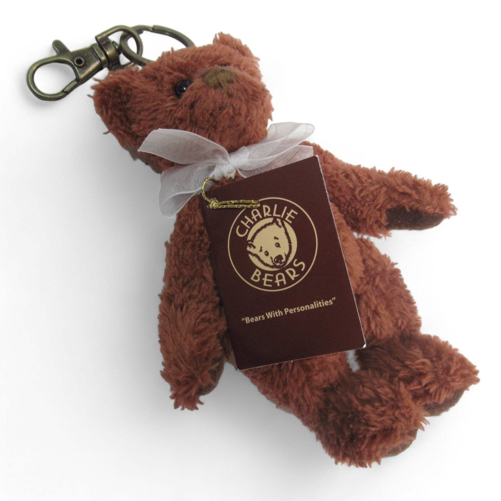 Left side image of Charlie Bears Keyring Jersey Brown Plush 5"