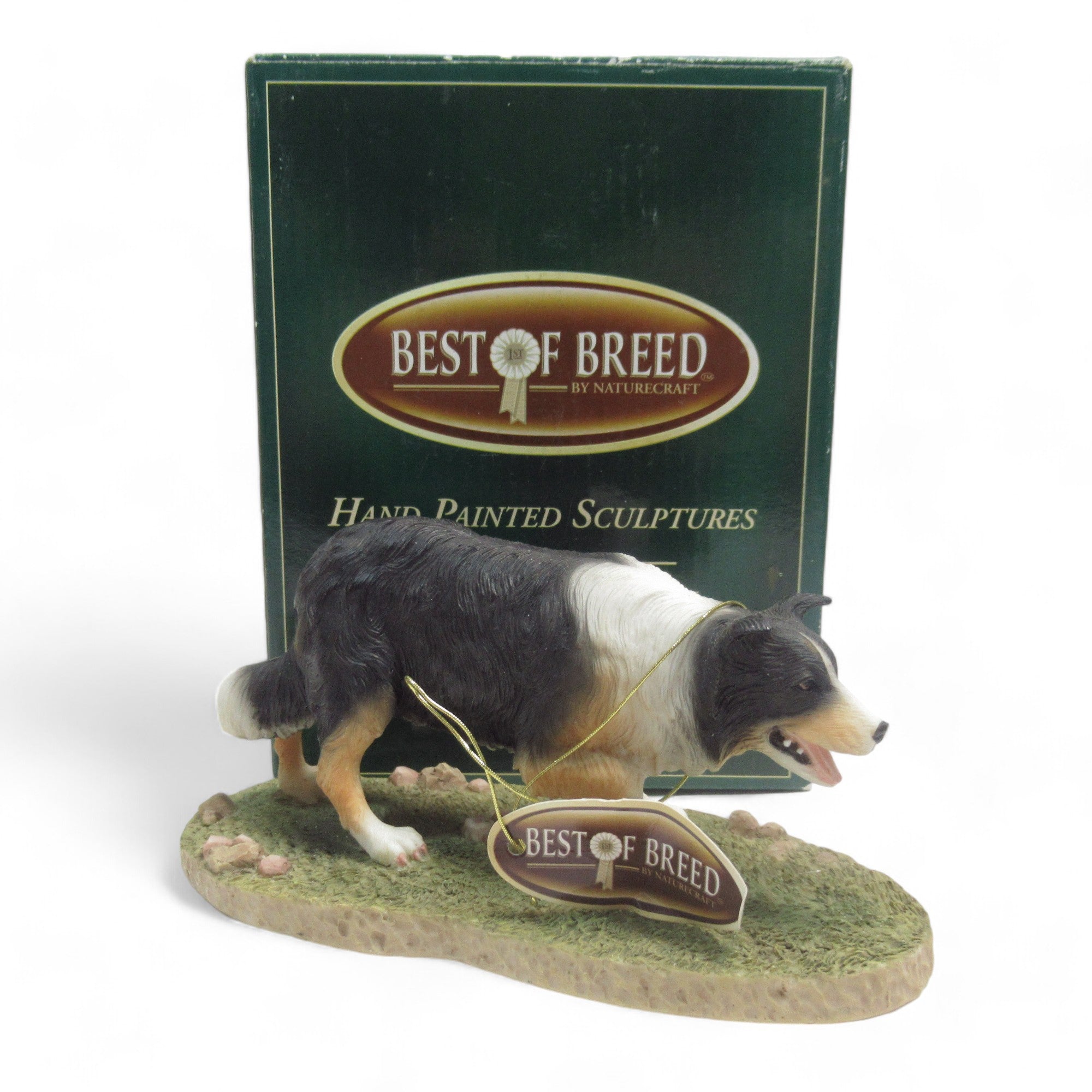 Front image of Best of Breed Border Collie Tri Figurine 2005