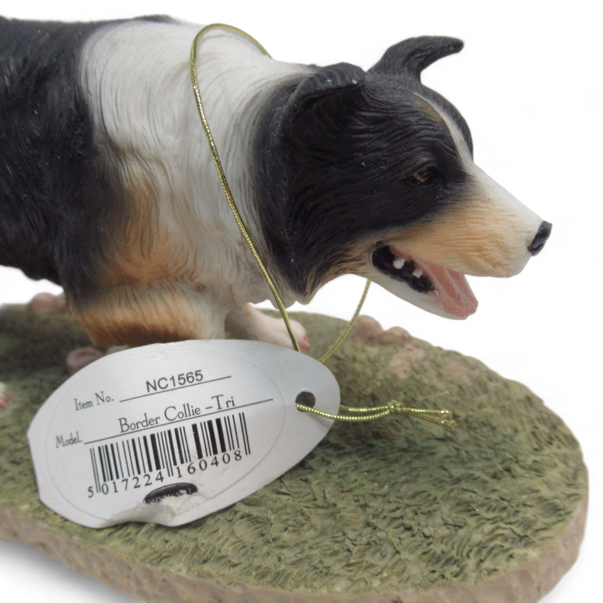 Tag close up of Best of Breed Border Collie Tri Figurine 2005