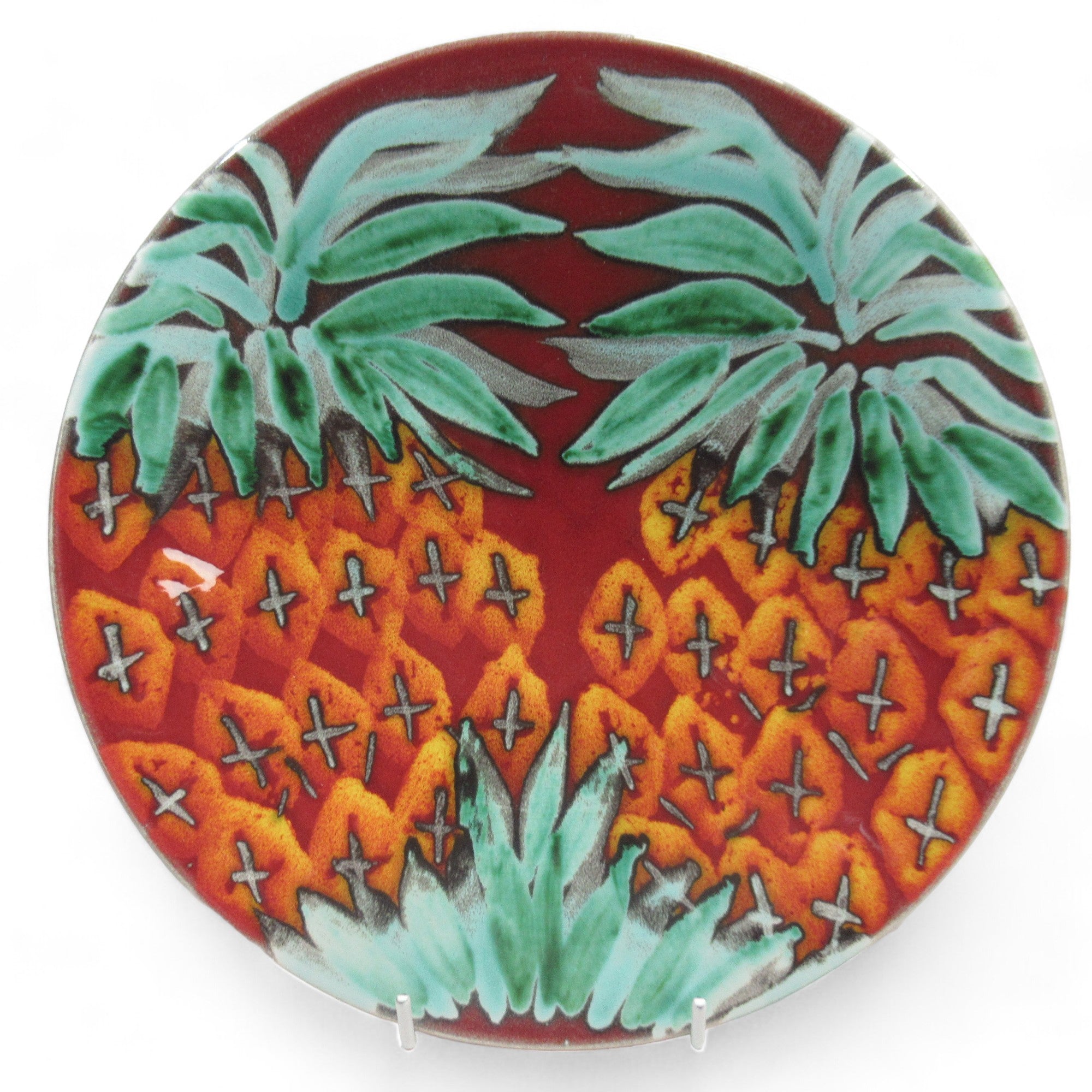 Front image of Anita Harris Studio Pineapple Plate 29/75 A/H