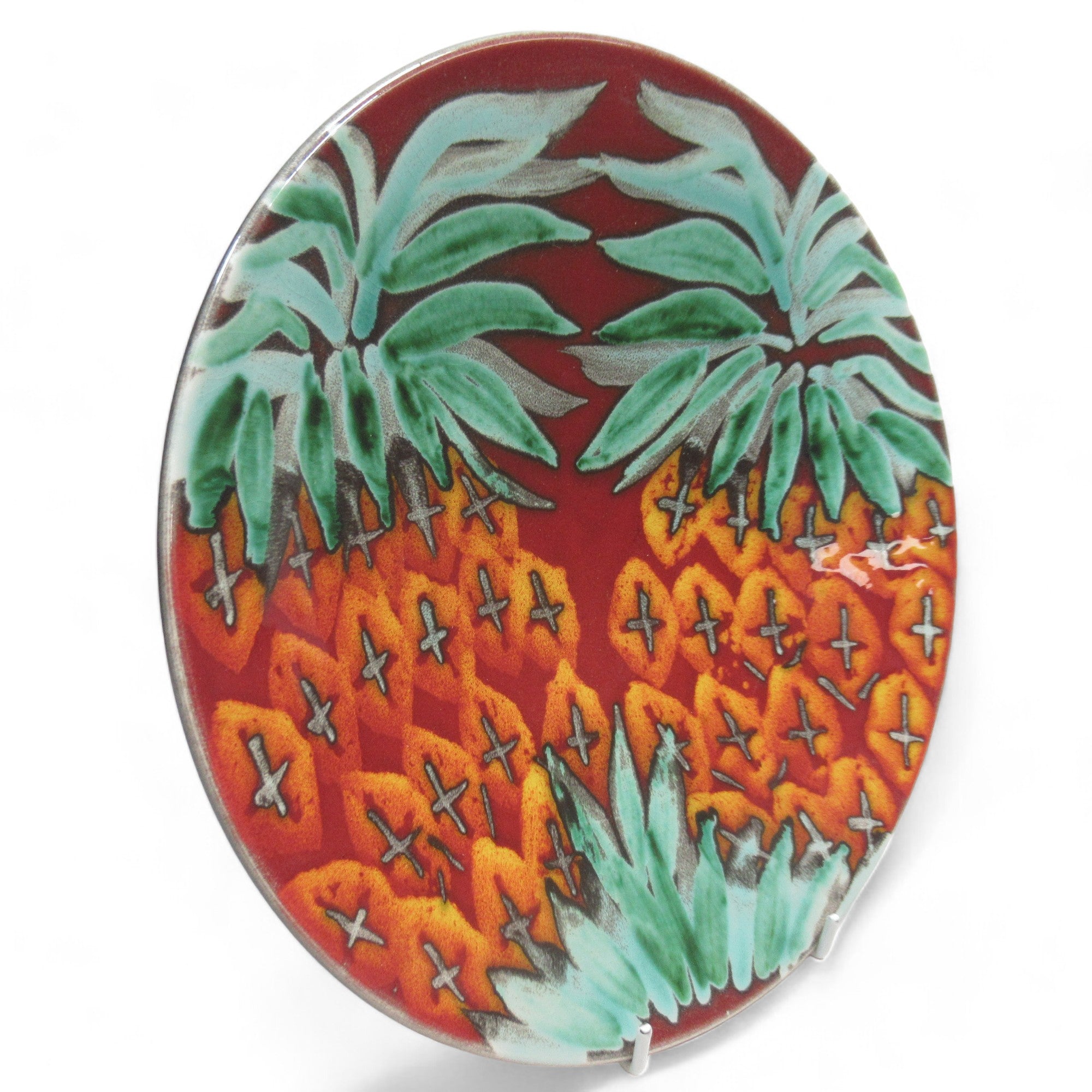 Side image of Anita Harris Studio Pineapple Plate 29/75 A/H