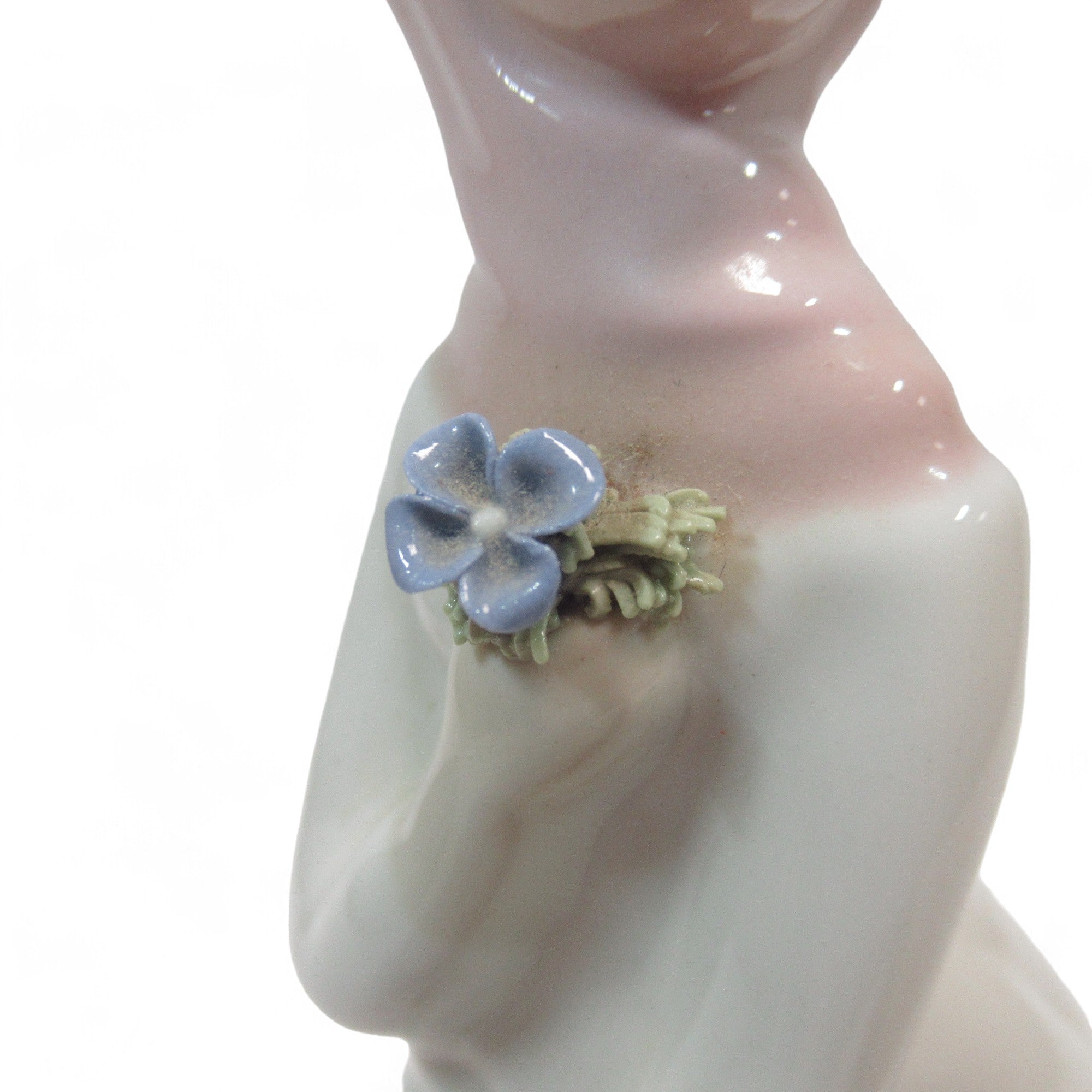 Close up flower image of Torralba Porcelain Figure Girl Holding Flower Basket