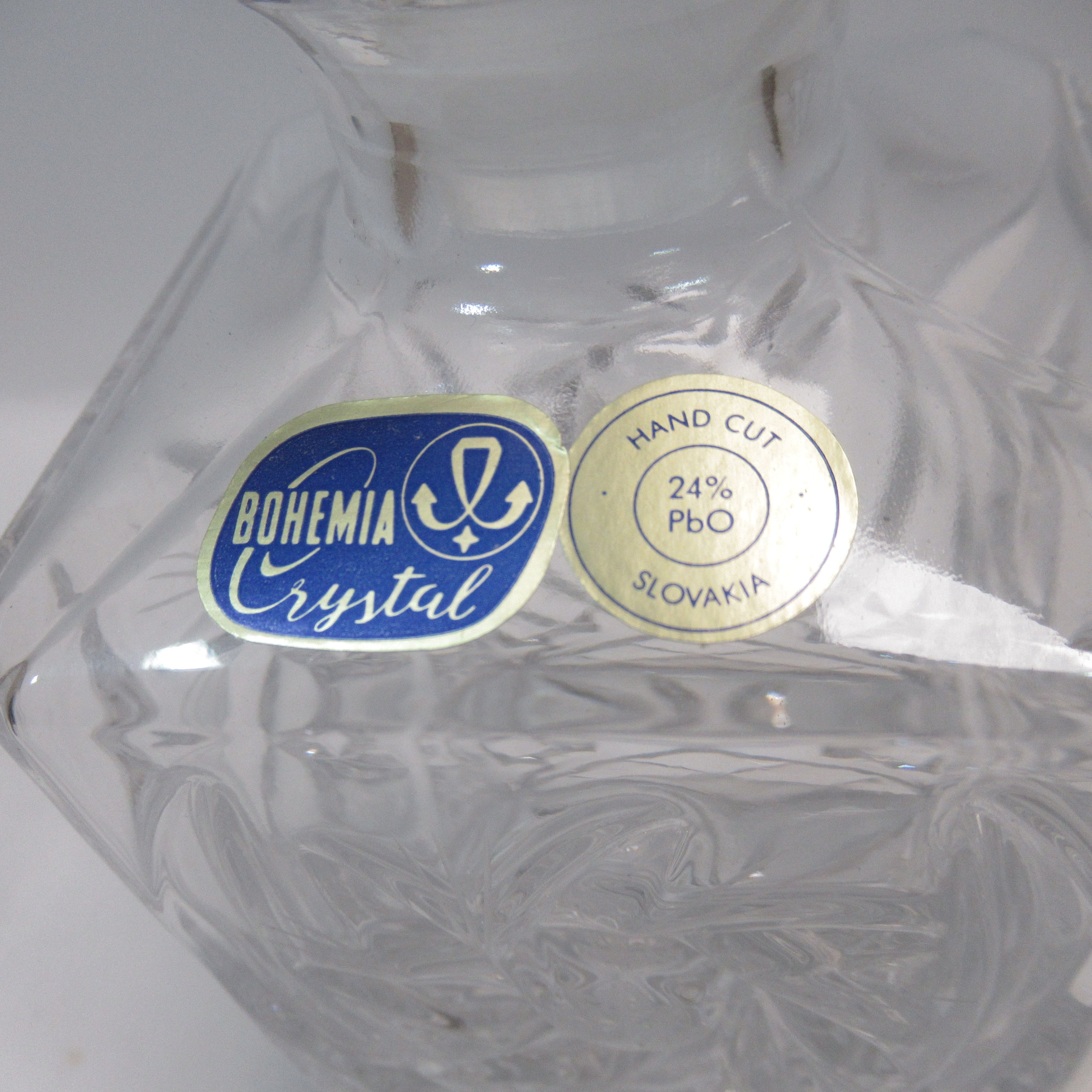 Sticker close up image of Bohemia Crystal Whisky Decanter Pinwheel Collection