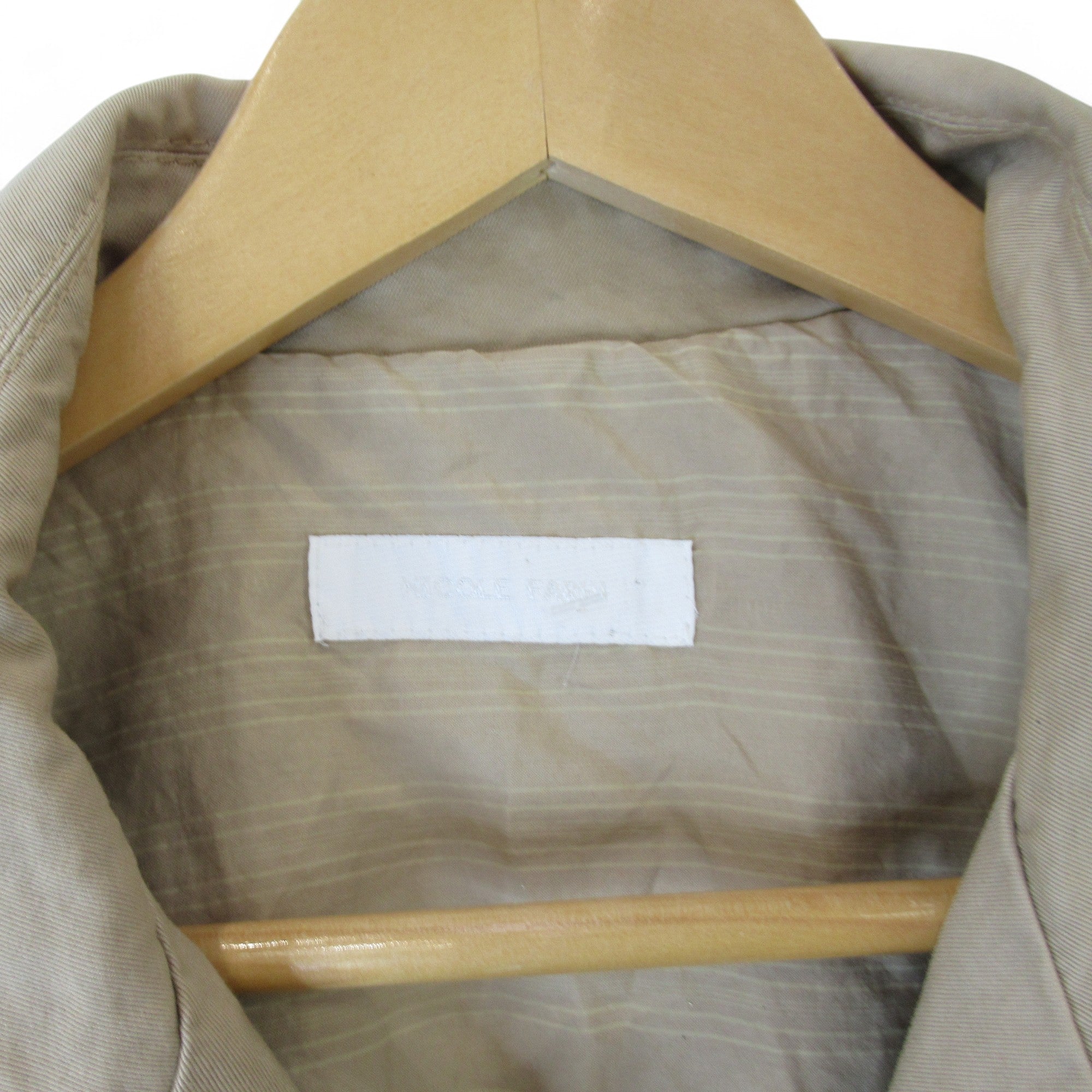 label image for Nicole Farhi UK 14 Beige Trench Coat Vintage Womenswear | Preloved