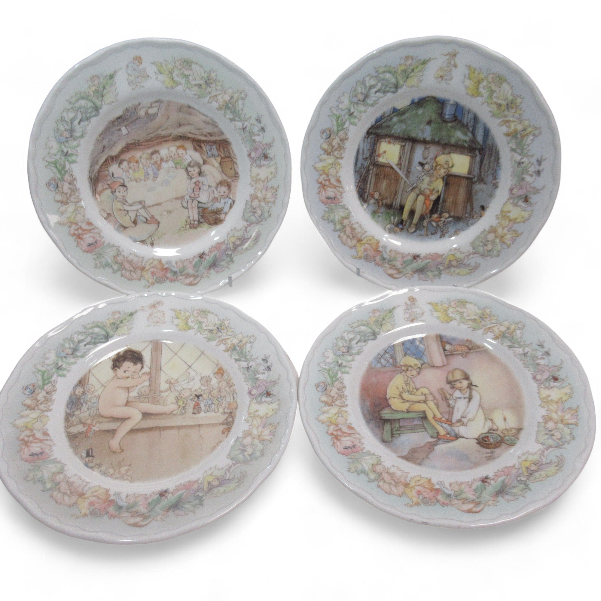 All plates front image of Royal Worcester Peter Pan Collectors Plates Set of 4