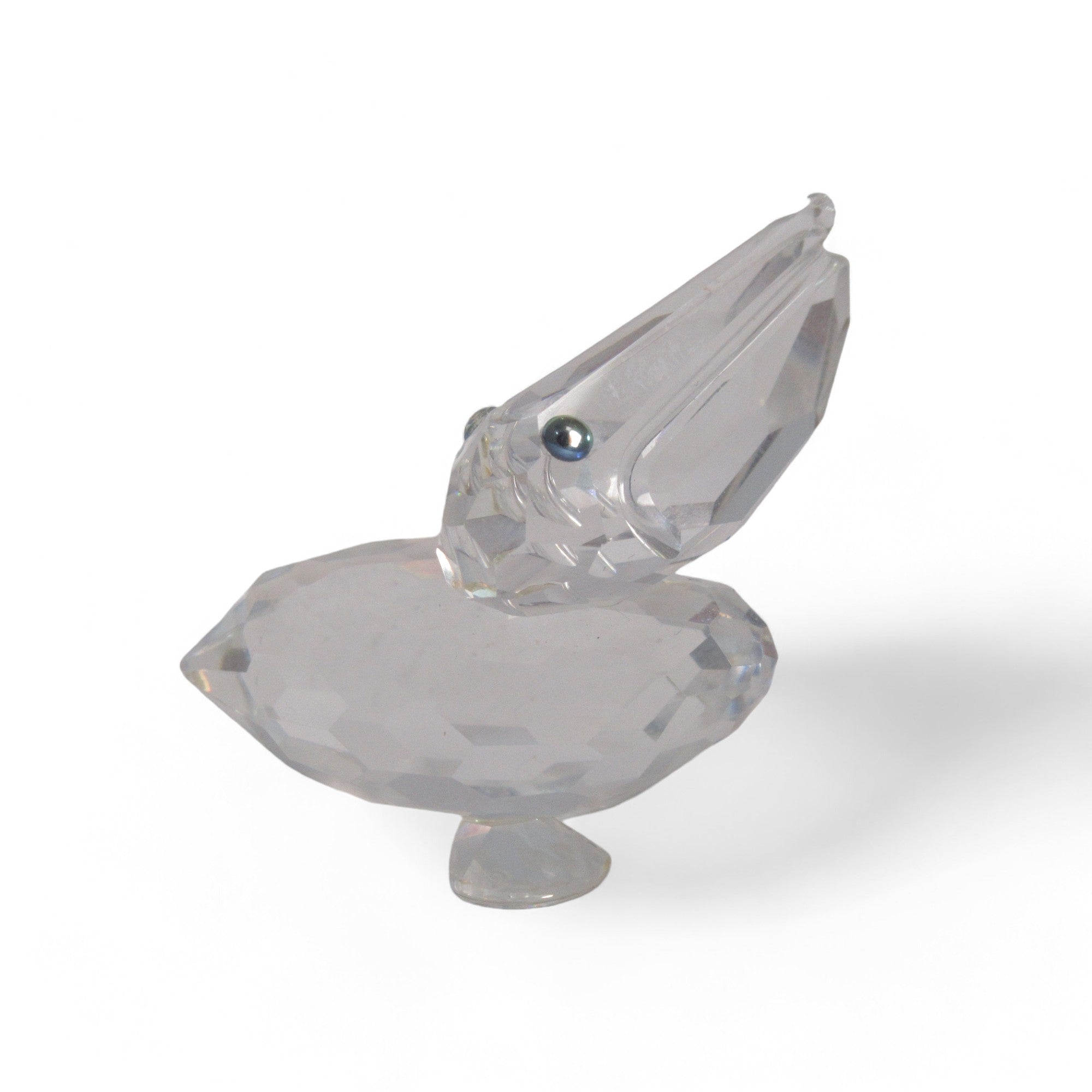 Right side image of Miniature Swarovski Crystal Pelican 3cm Figurine