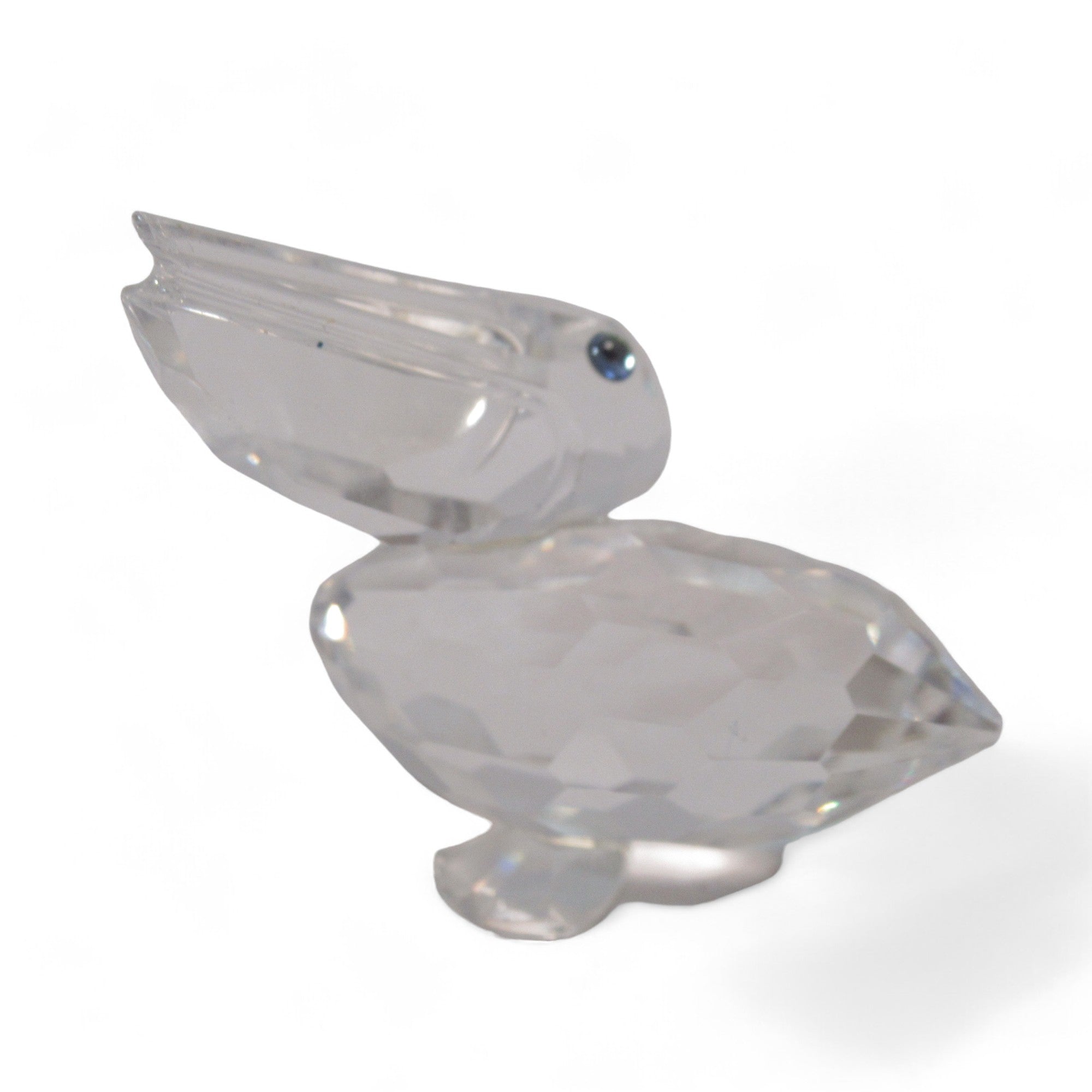 Left side image of Miniature Swarovski Crystal Pelican 3cm Figurine