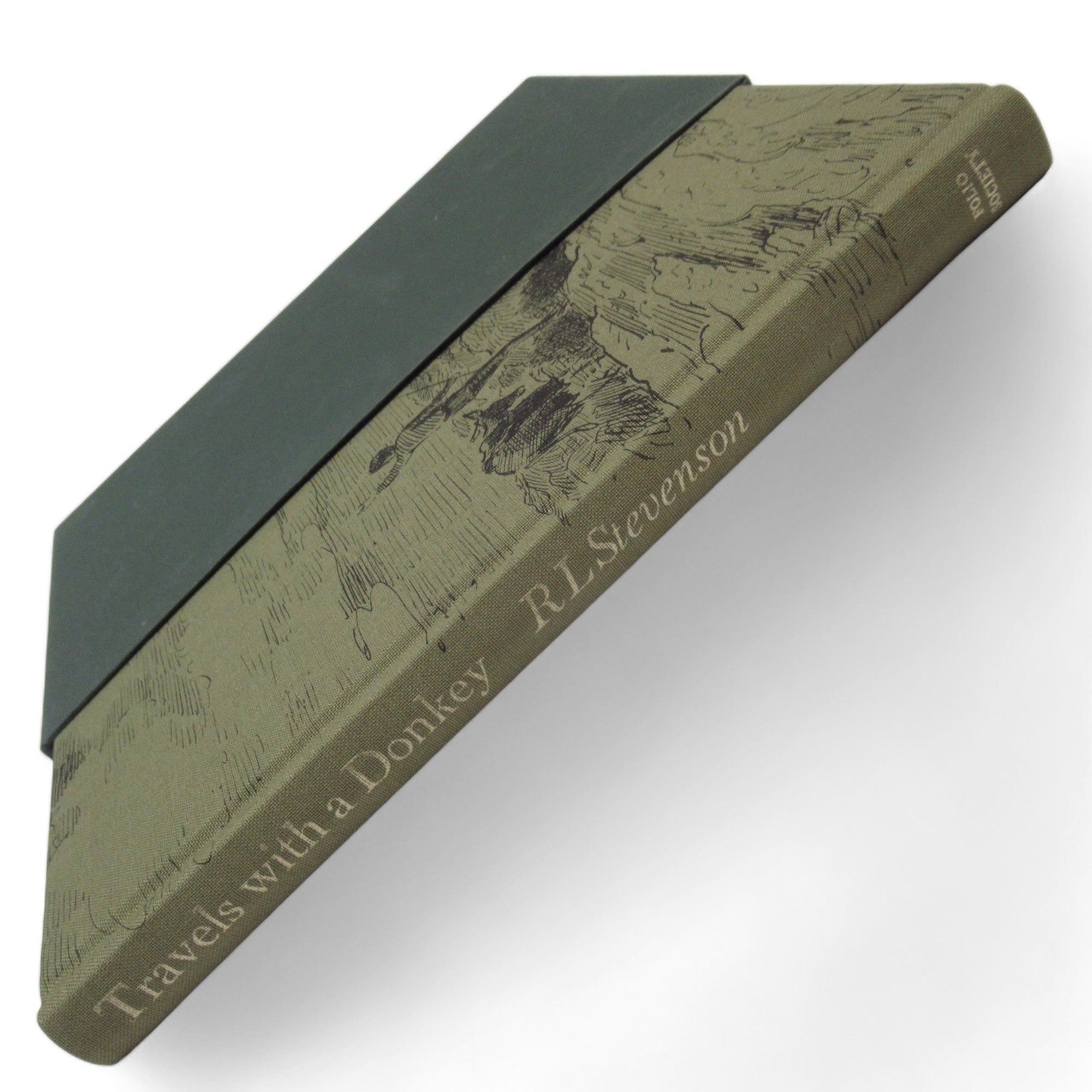 Spine image of Travels with a Donkey by R. L. Stevenson Folio Society 2003