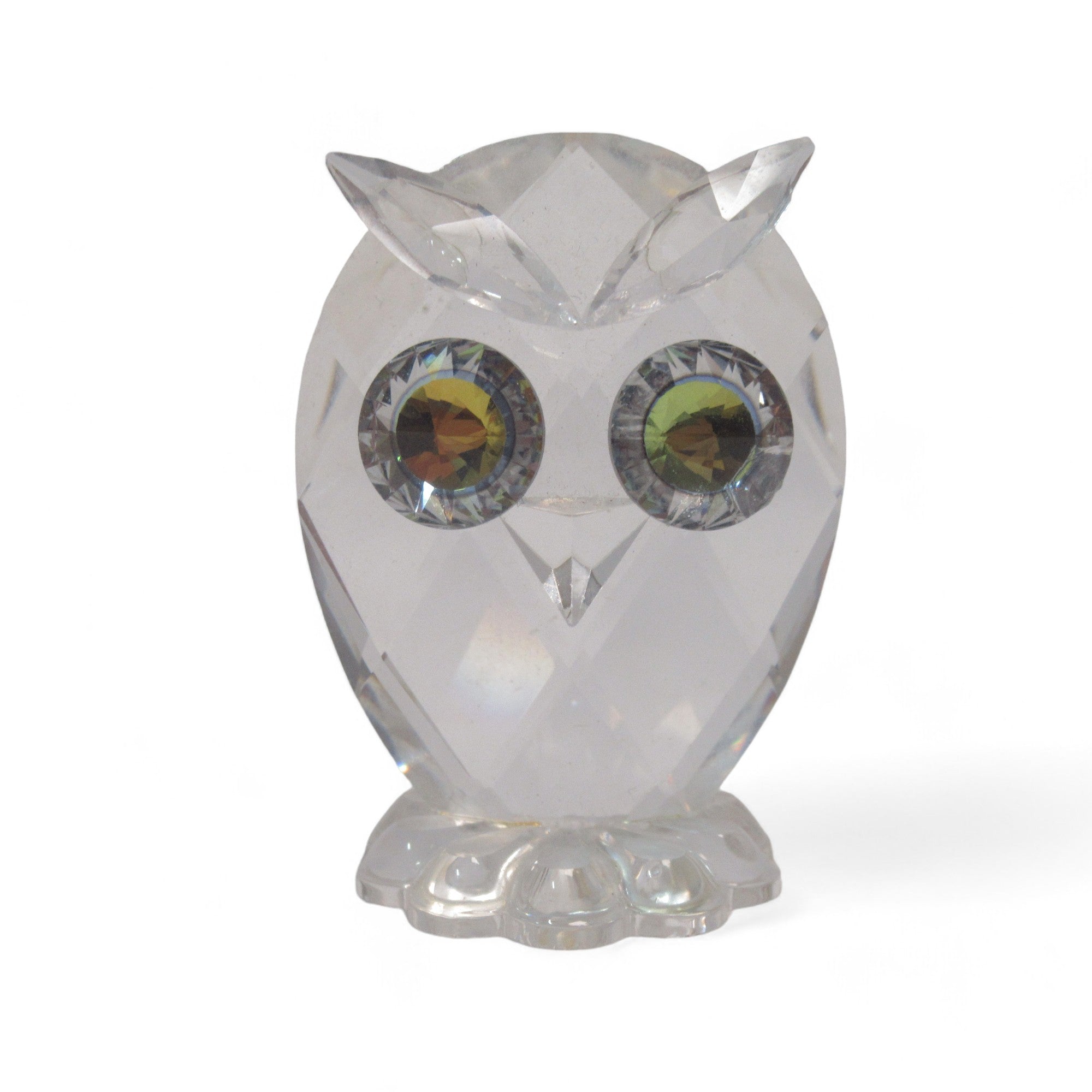 Front image of Miniature Swarovski Crystal Owl 3.5cm Figurine