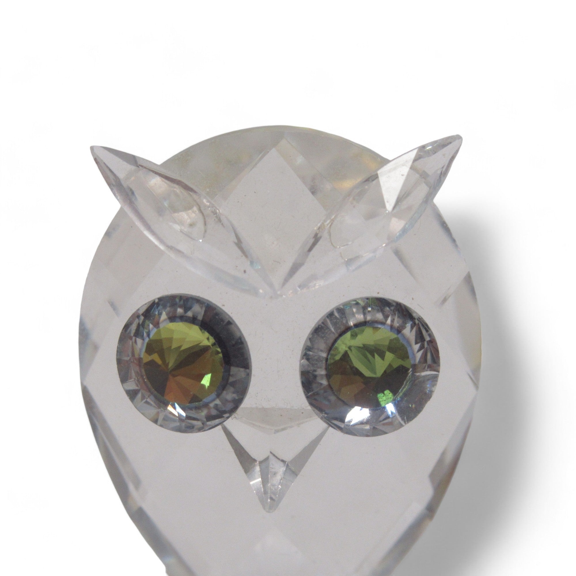 Close up image of Miniature Swarovski Crystal Owl 3.5cm Figurine