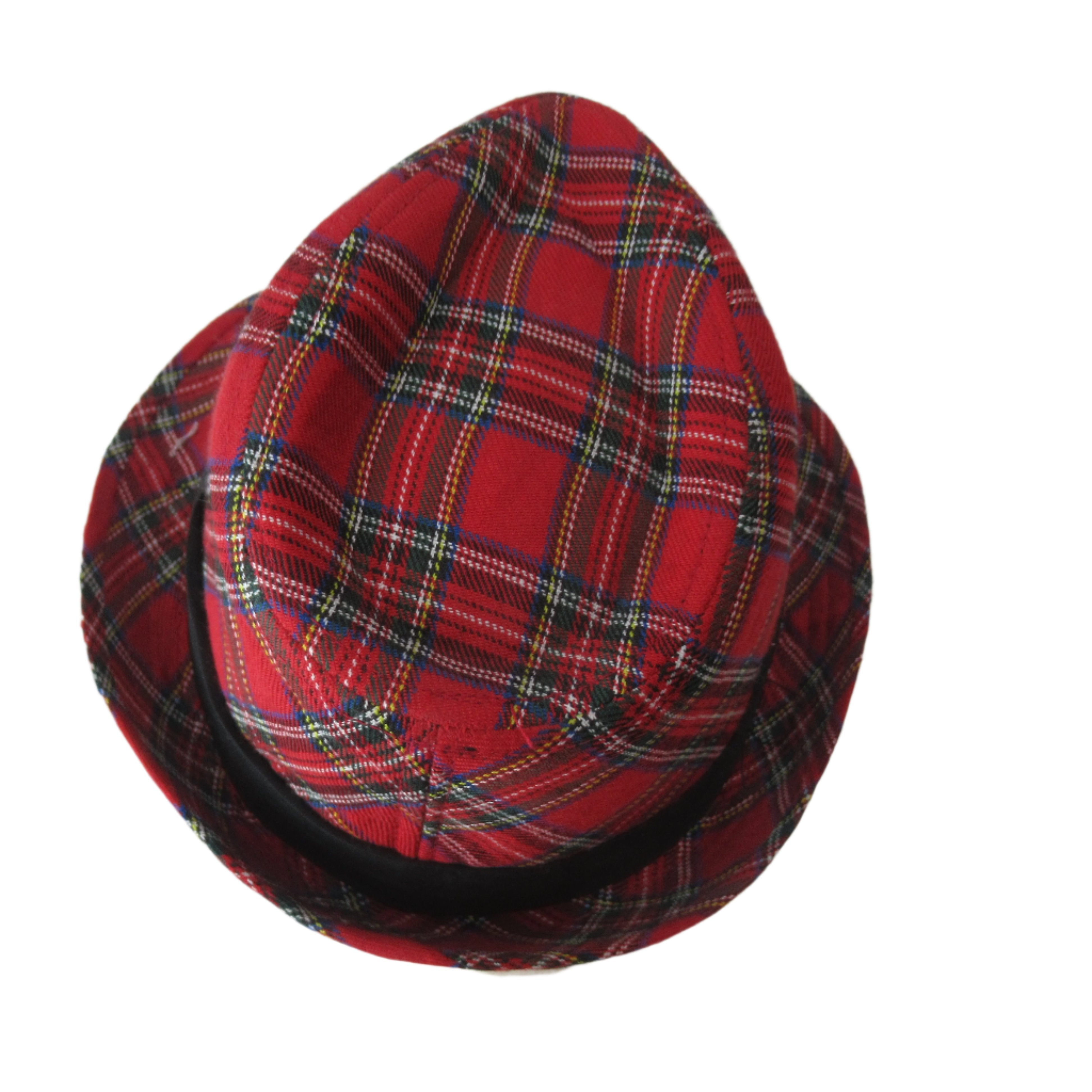 top image for King Ice Tartan Red 58 Hat Cotton Blend Womenswear | Preloved 