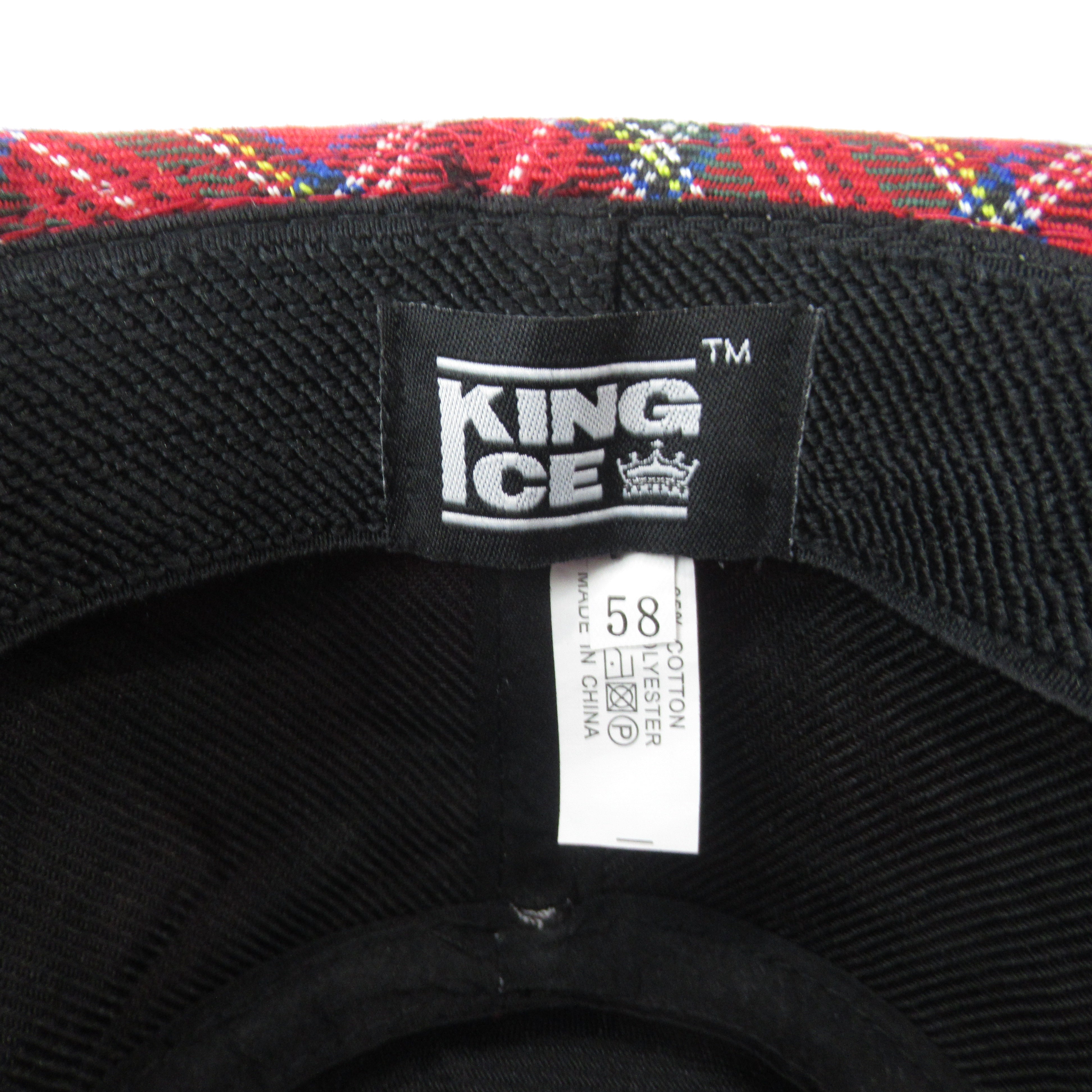 label image for King Ice Tartan Red 58 Hat Cotton Blend Womenswear | Preloved 