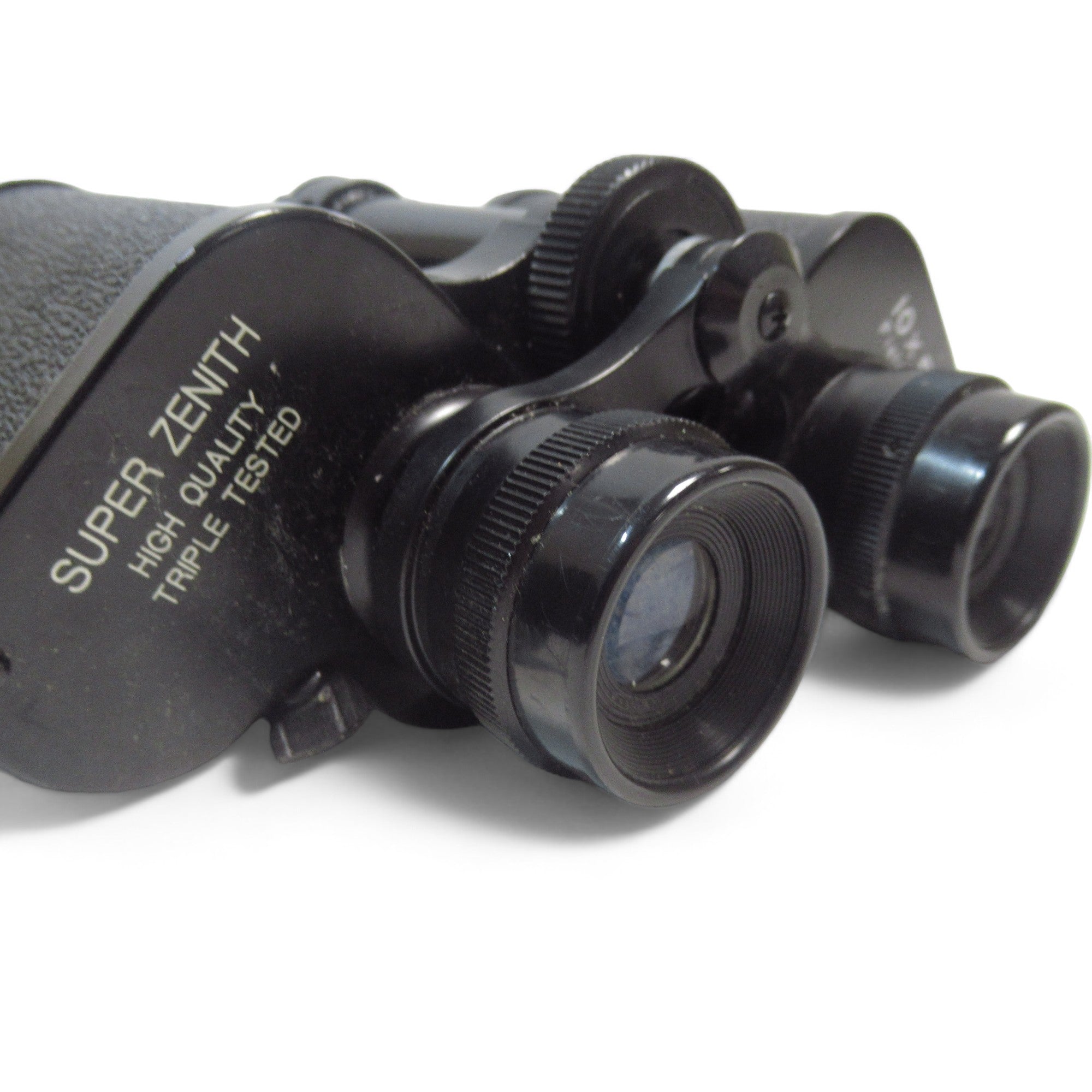 Left side image of Super Zenith 10X50 Full-Size Binoculars Black w/ Case