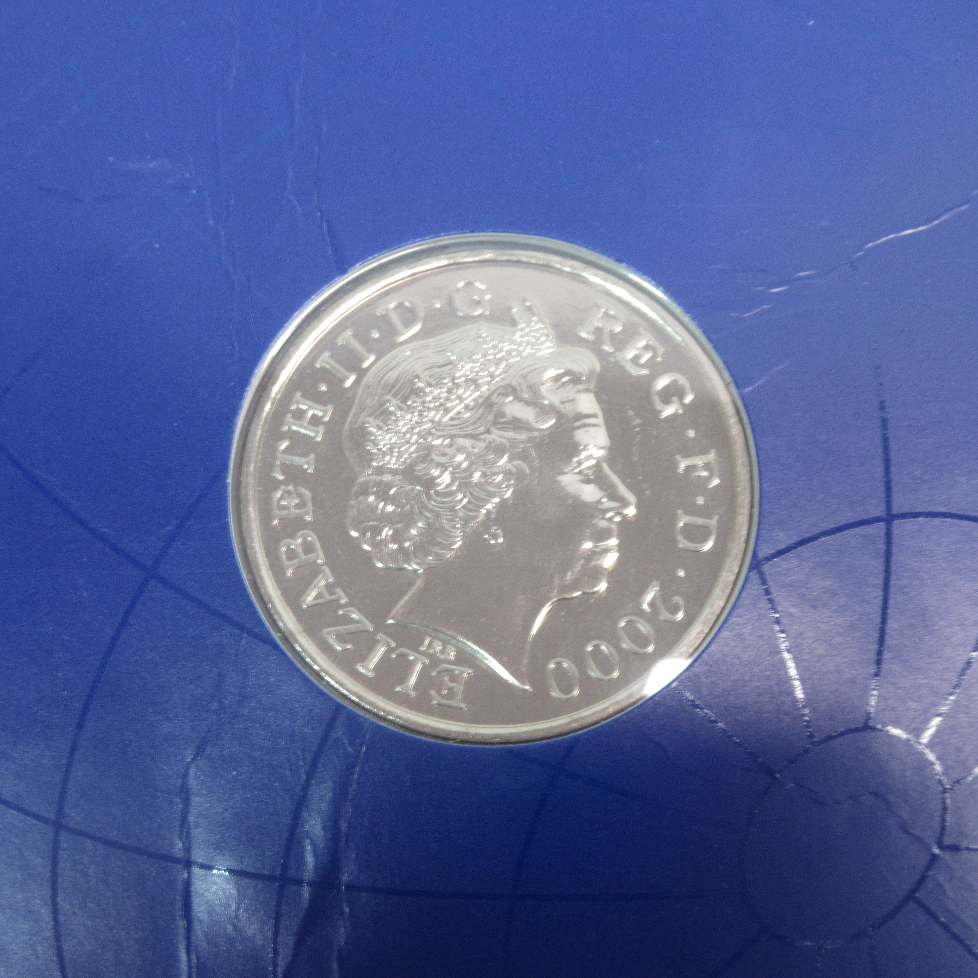 Close up coin 2 of The Millennium £5 Coin Royal Mint 2000 Collectors