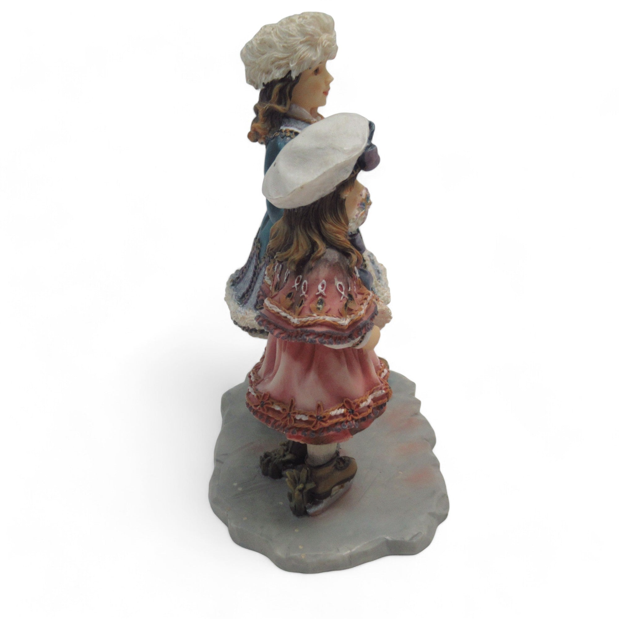 Right side image of Leonardo Collection The Skating Lesson Resin Ornament 