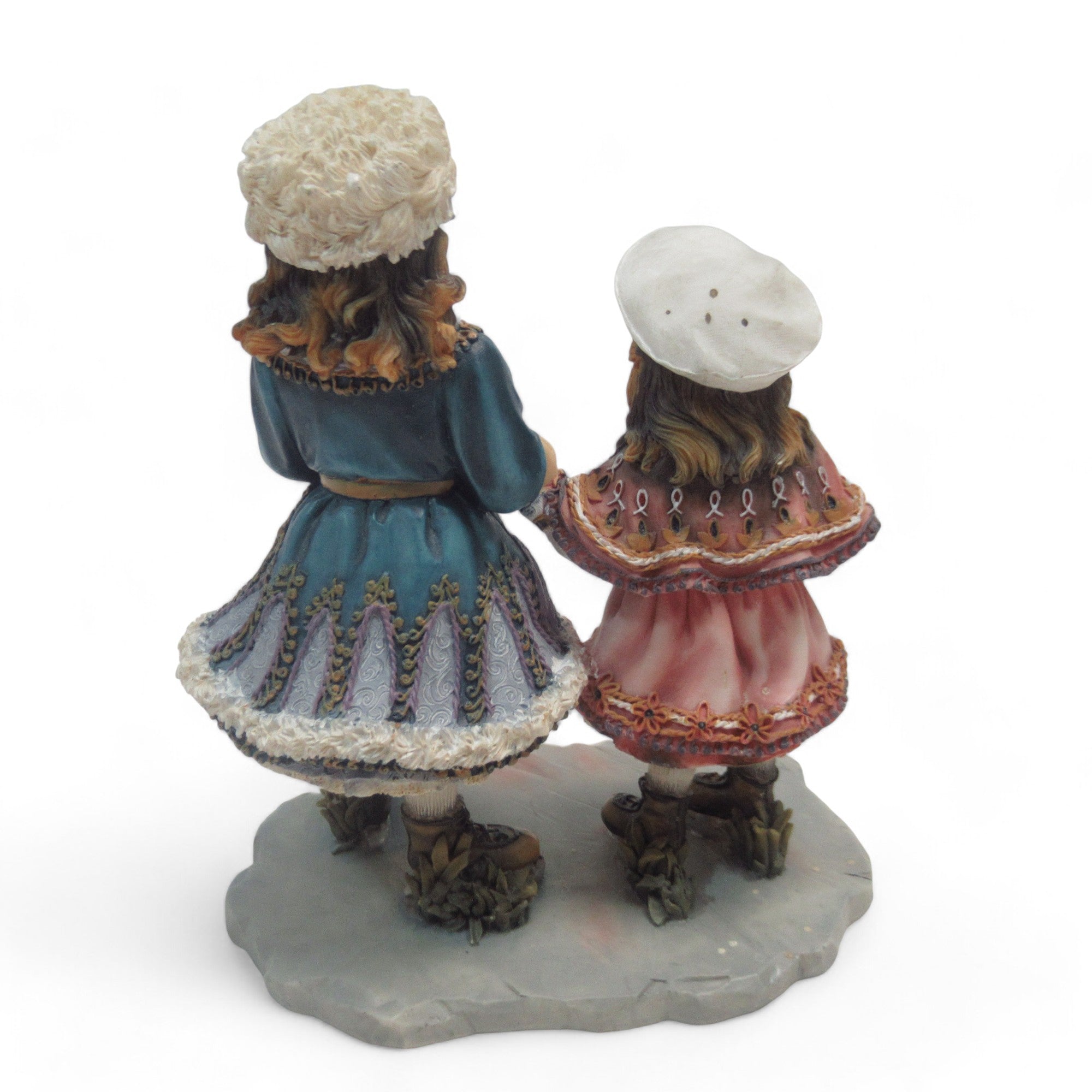 Rear image of Leonardo Collection The Skating Lesson Resin Ornament 